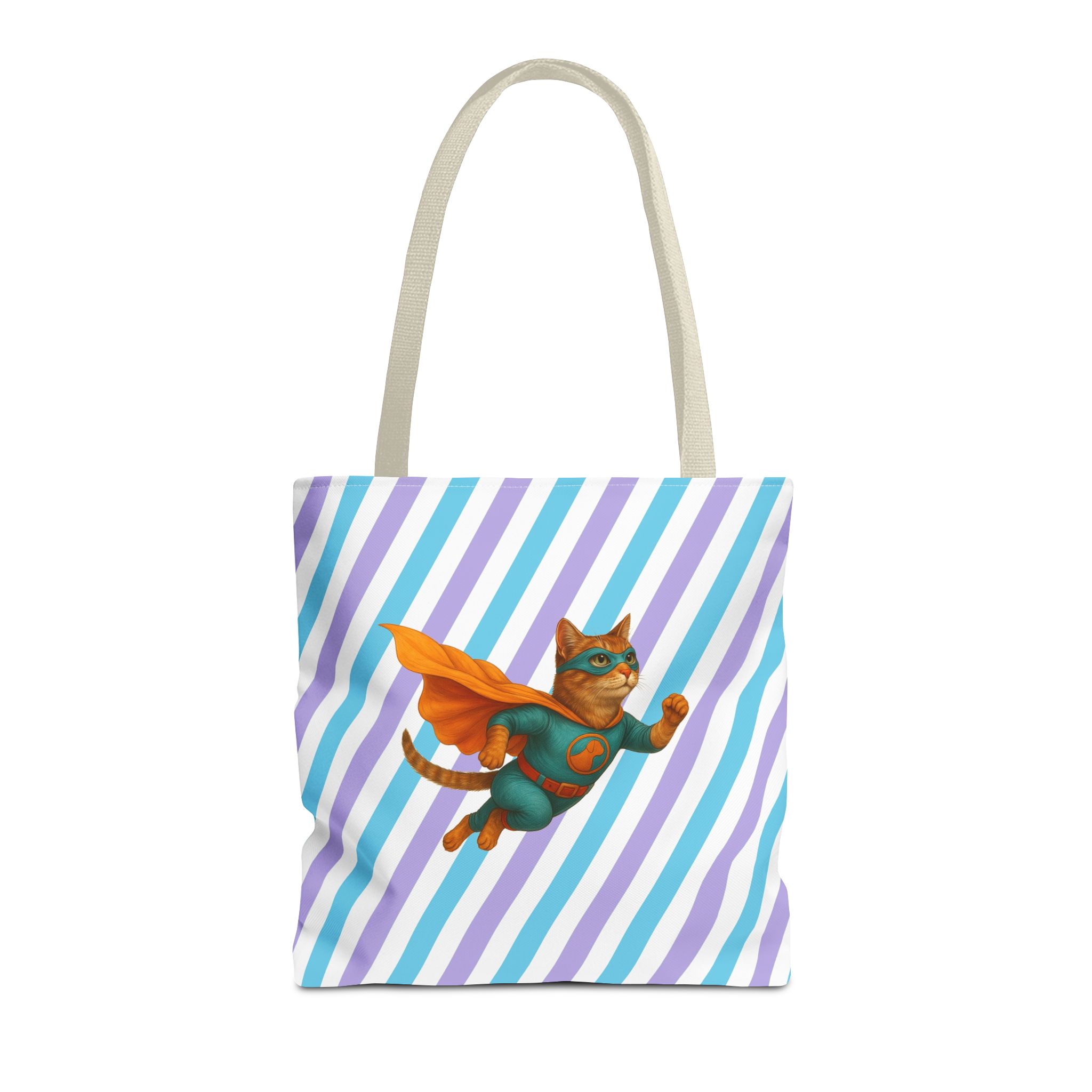 superhero tote bag cat canvas tote bag funny handbag fantasy purse kitten lover cool cat shoulder bag – Image 21