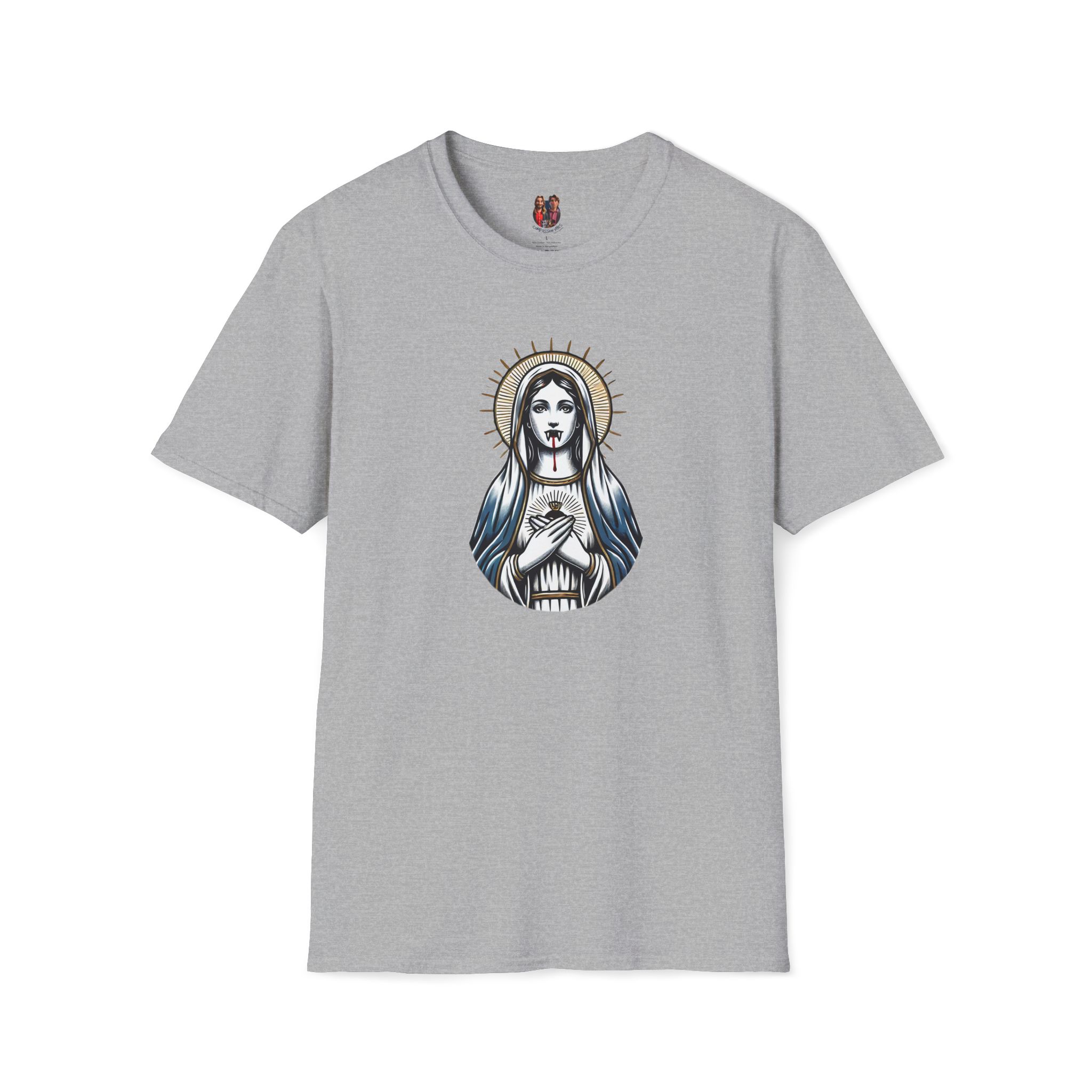 Ironic Tshirt vampire graphic tee virgin mary sarcastic clothing gift satirical print cool apparel comfy outfit comfort colors shirt - Image 8
