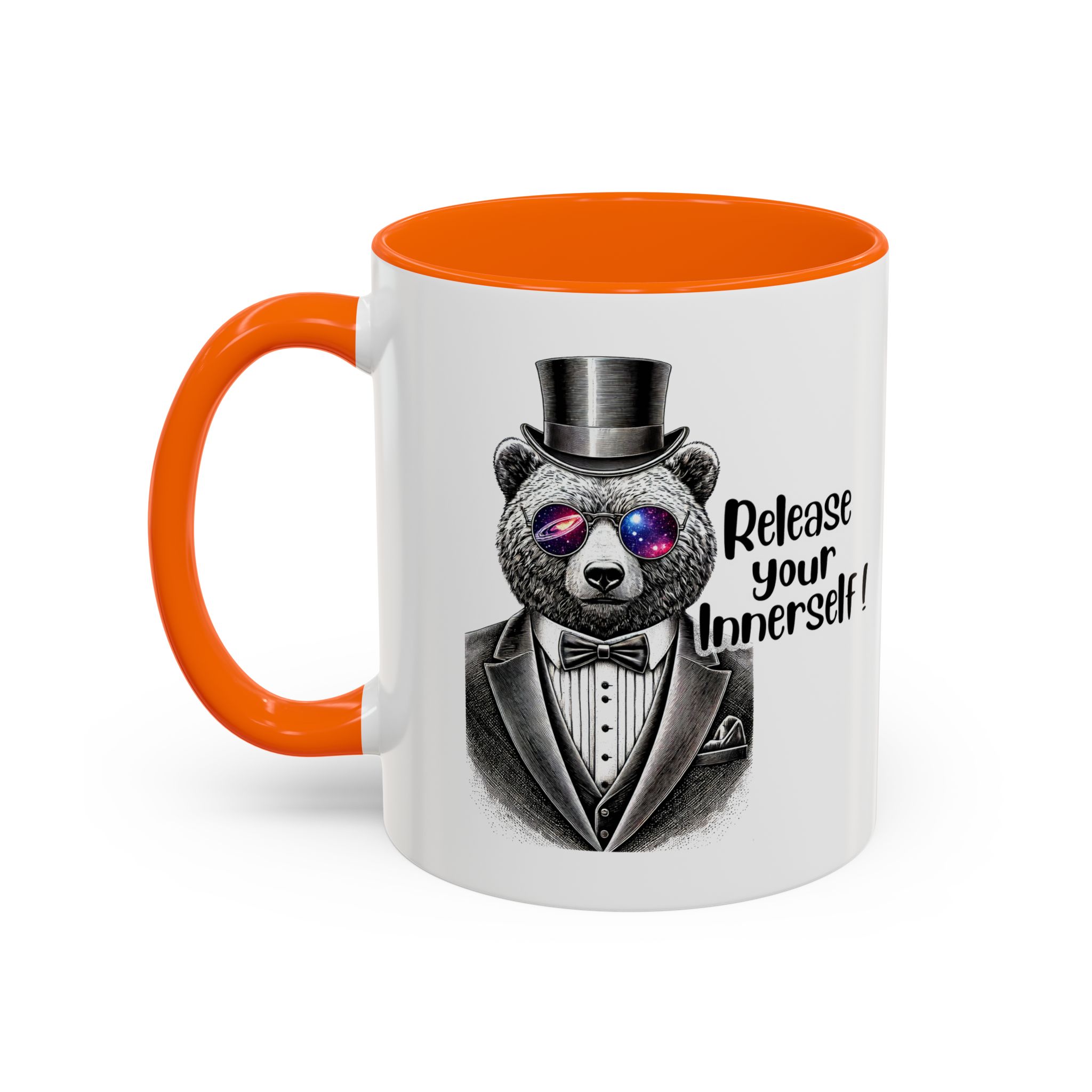 Funny mug boho motivational gift for her cute cup tea lover cool funny mug office accessory self confidence design bear - Image 42