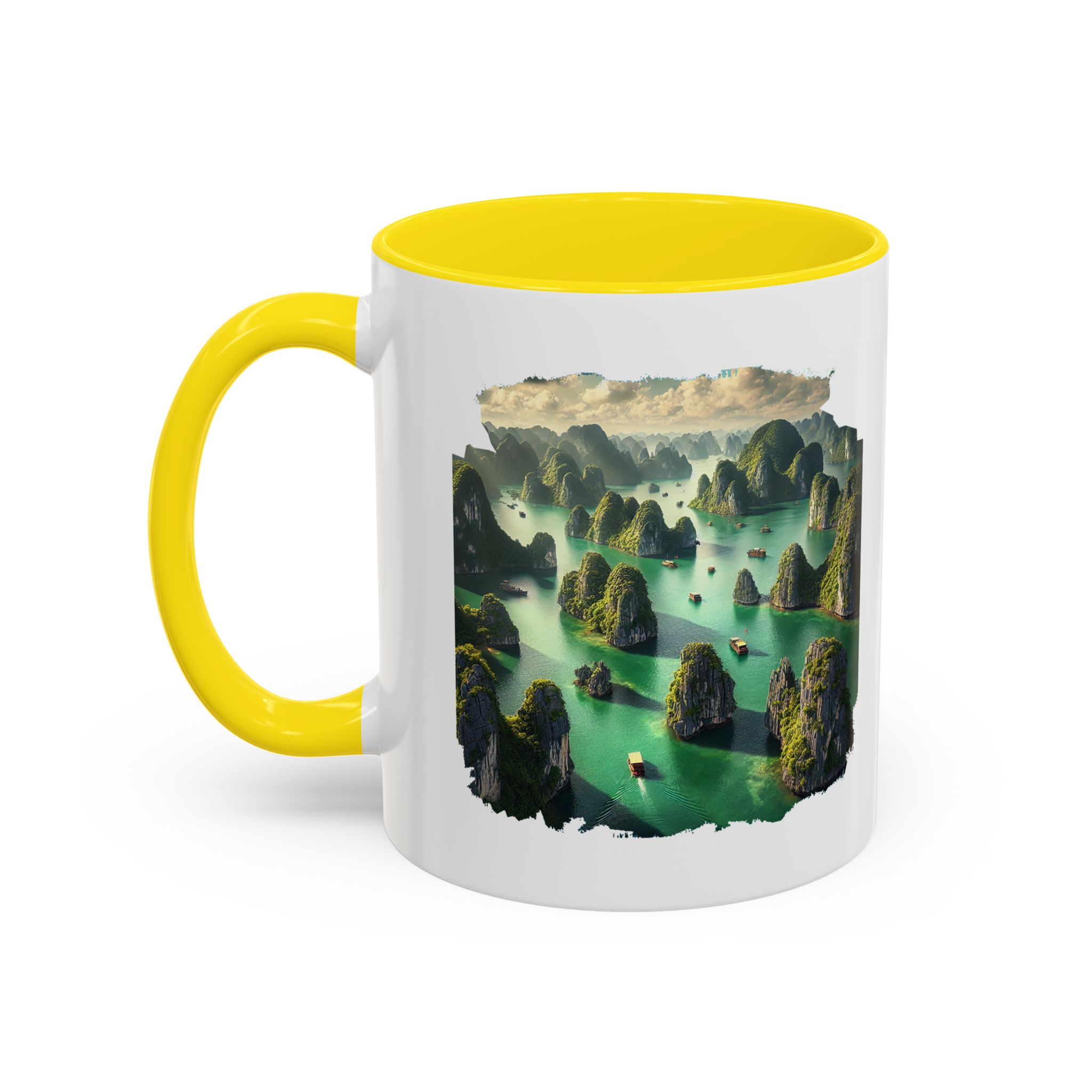 Boho mug landscape vietnam boho office mug ha long bay print nature cool gift coffee lover tea accessory unique cup – Image 50