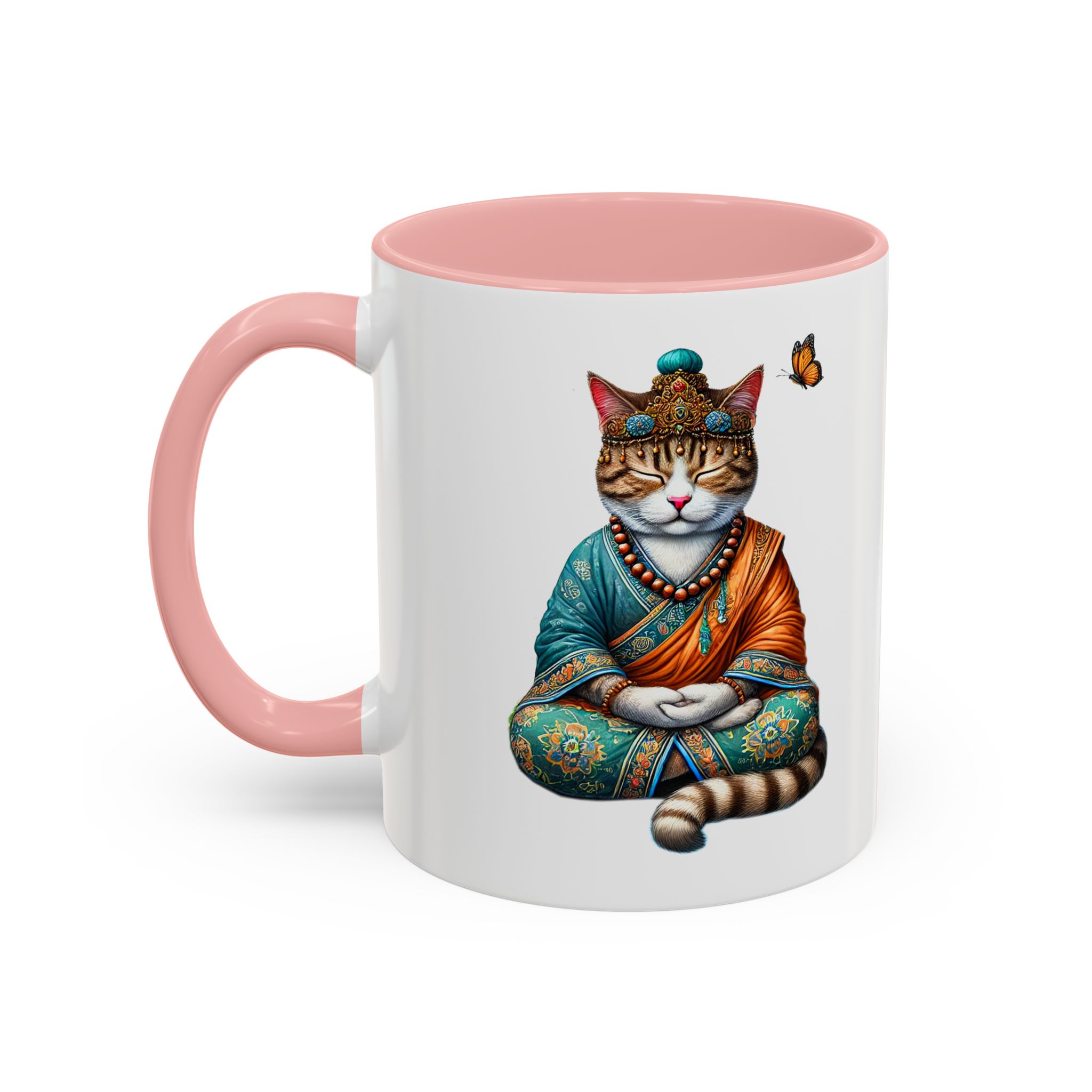 Coffee Mug meditation unique Mug cat lover tea cup yoga gift for her mindfulness accessory pet design – Image 14