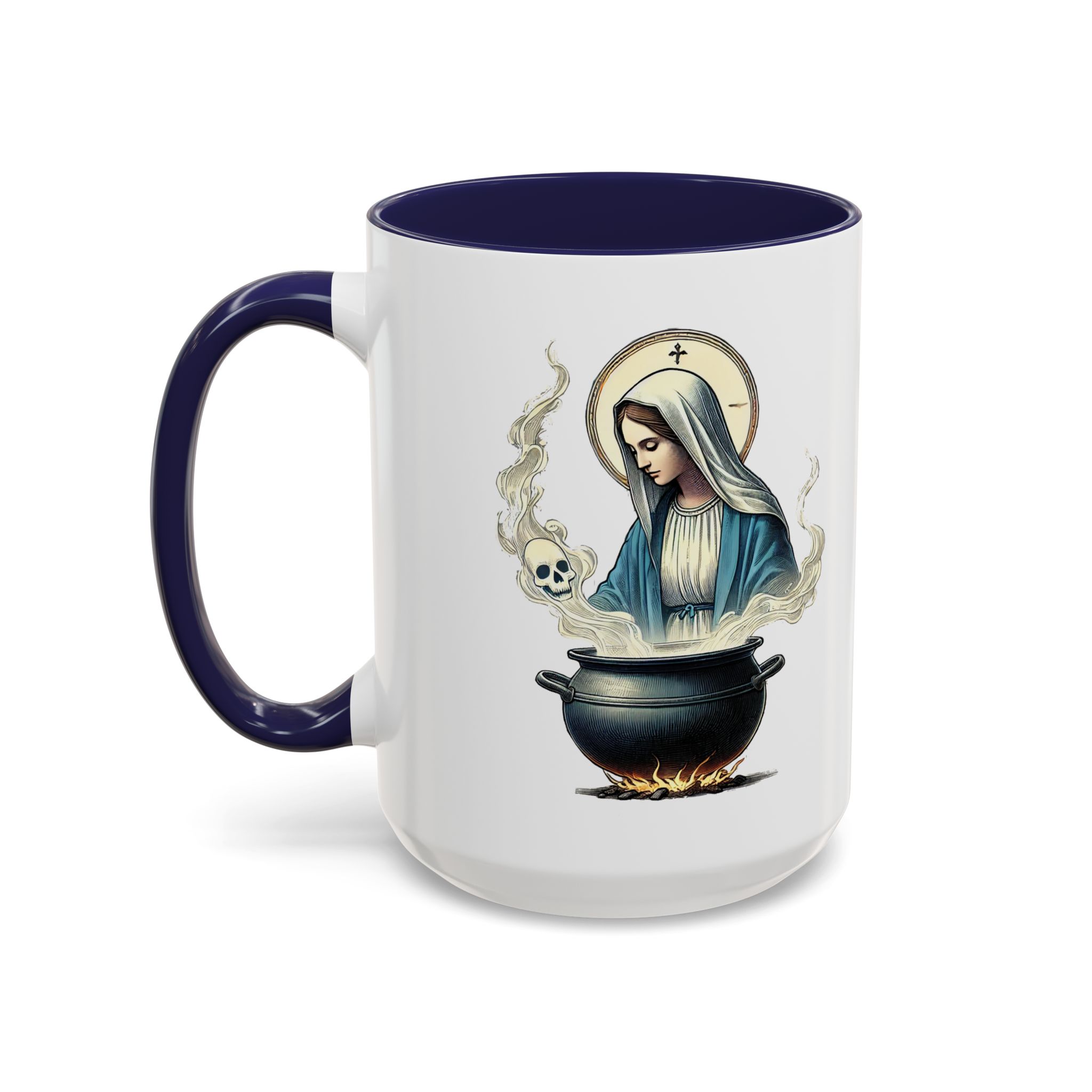 Coffee Mug funny virgin mary design sarcastic mug boho gift for her unique cup tea accessory cool design religious joke - Image 26