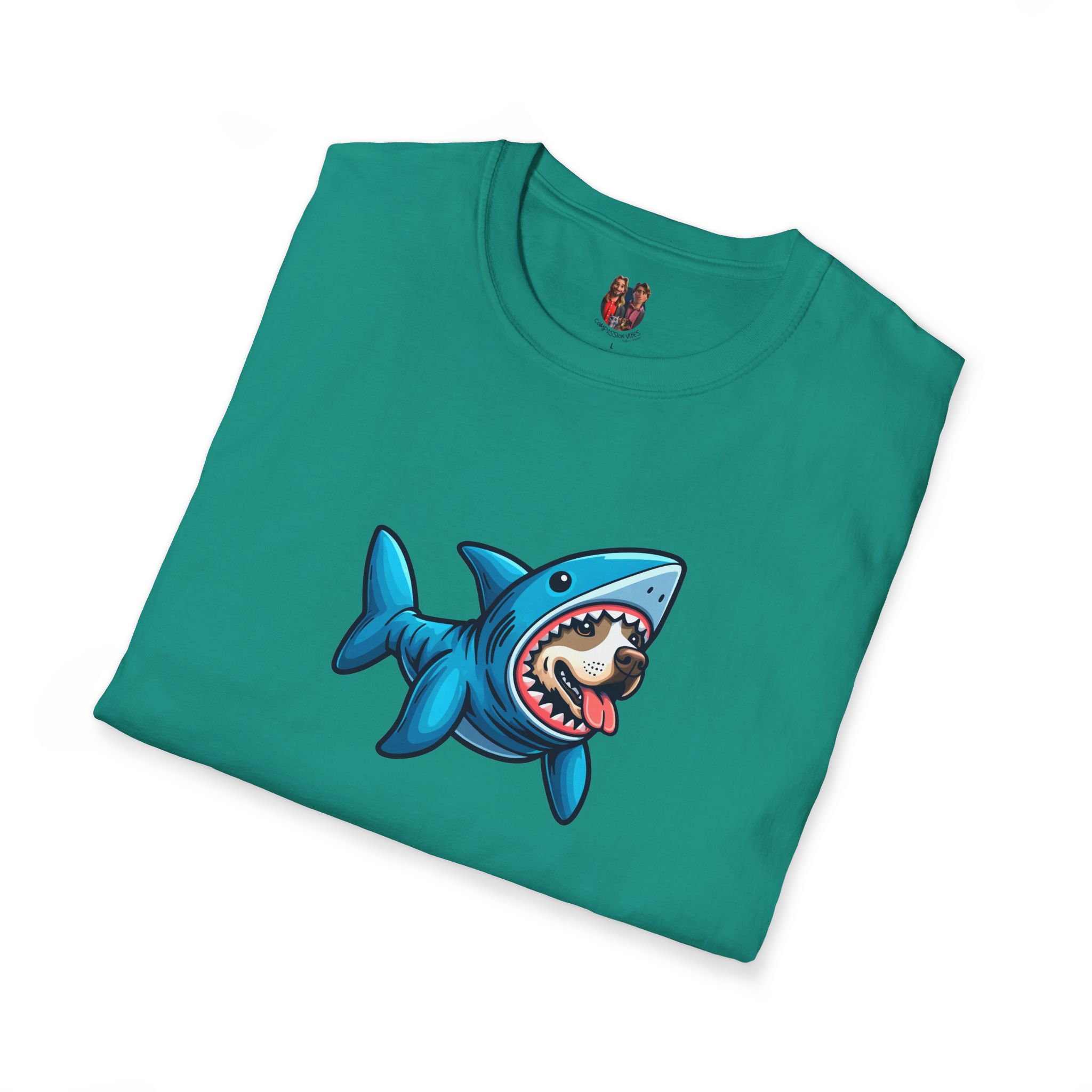 Funny tshirt shark graphic tee Dog Shark costume comfy shirt unisex puppy print pet lover dog apparel cool outfit - Image 17