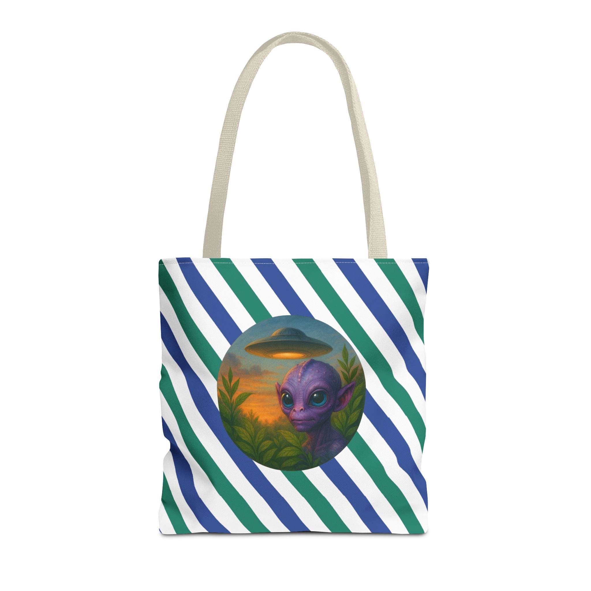 Alien shopping tote bag alien extraterrestrial whale fantasy funny retro cosmic vintage tote - Image 21