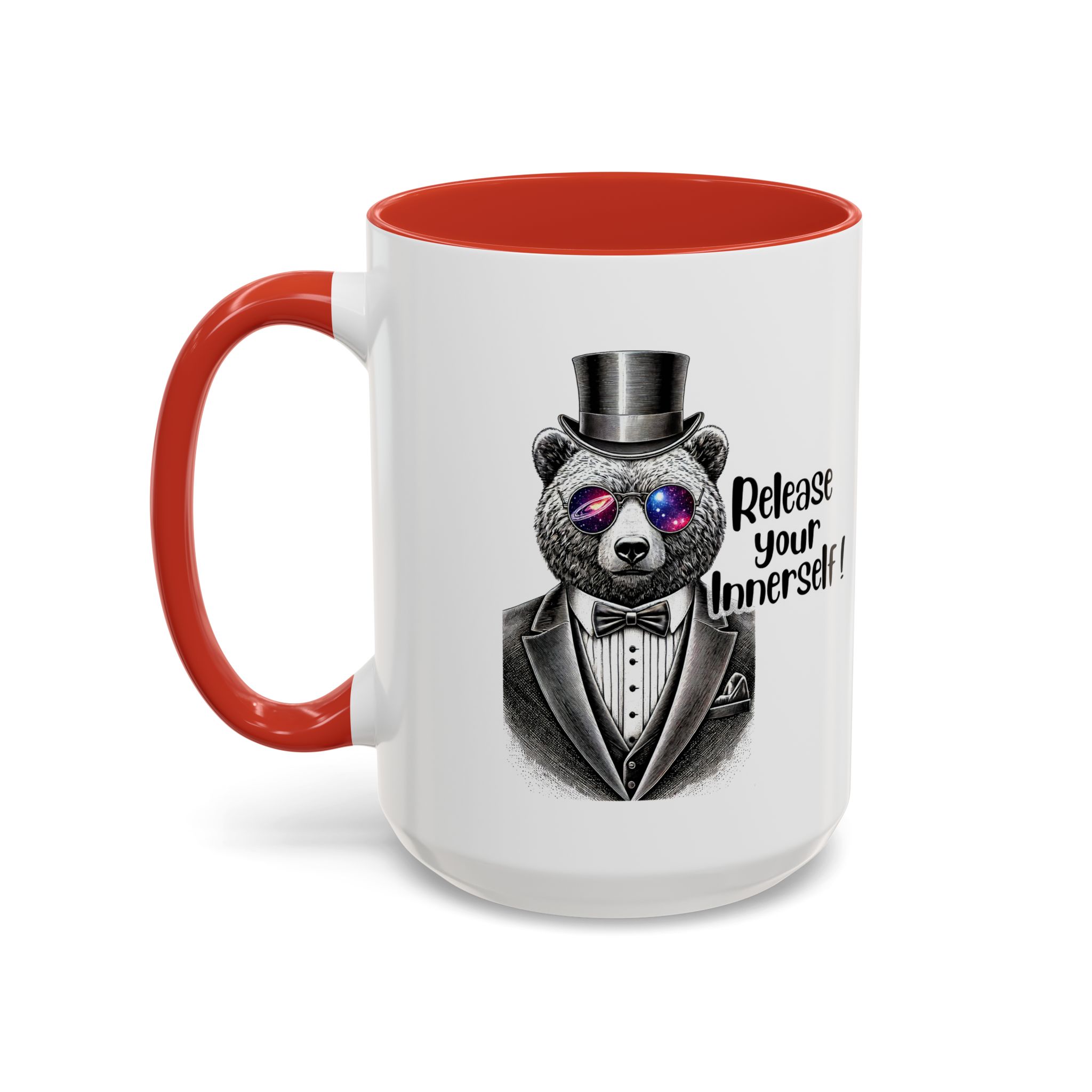 Funny mug boho motivational gift for her cute cup tea lover cool funny mug office accessory self confidence design bear - Image 30