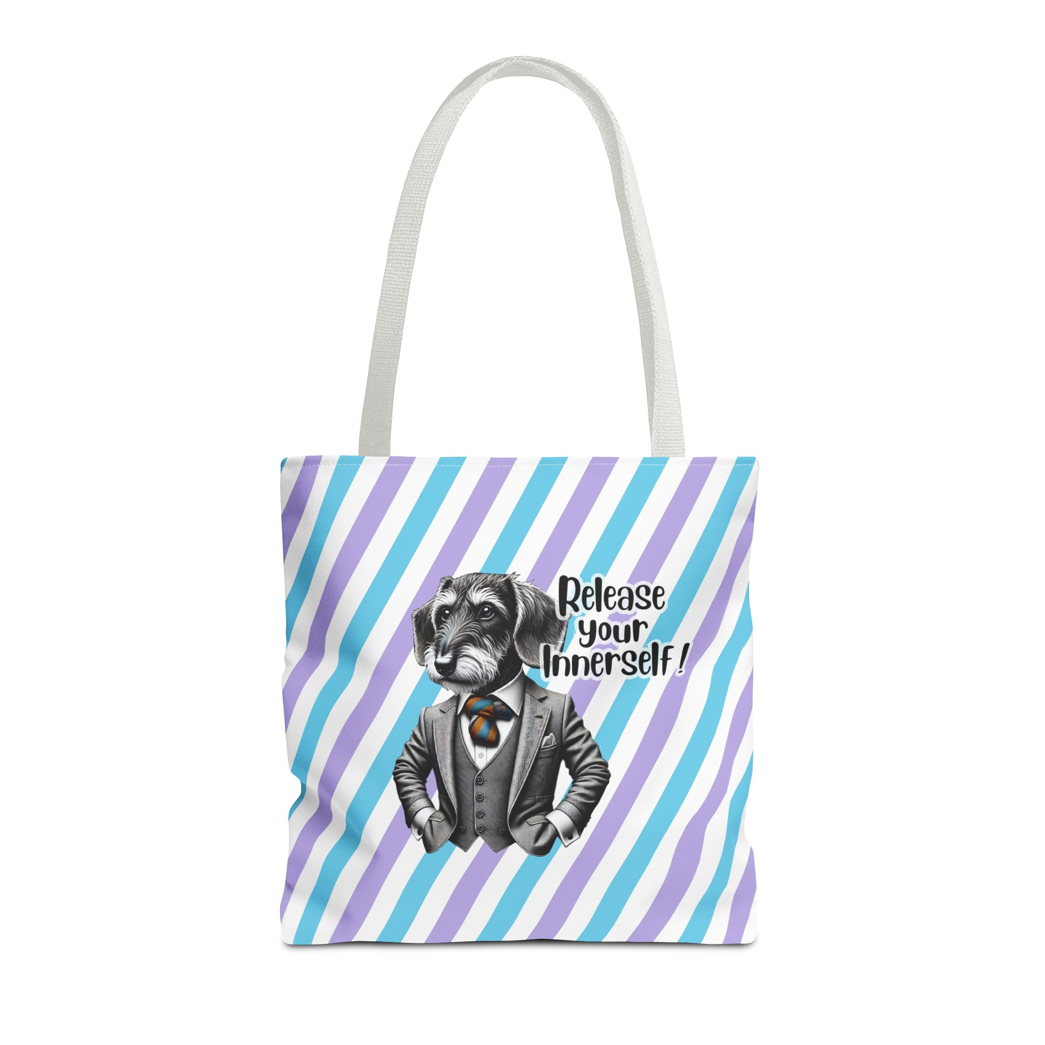 Canvas tote bag Funny tote bag Motivational vintage bag dog design cute tote bag for self confidence shoulder bag – Image 15