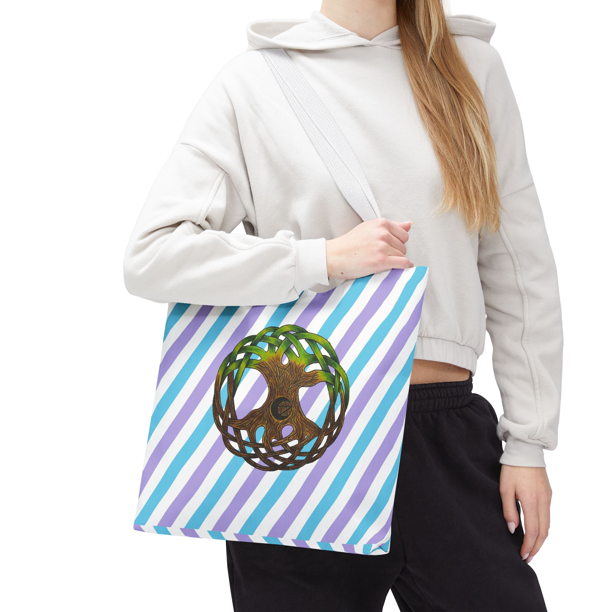 Canvas tote bag Dive into Dream Worlds Surrealist Tree Art shoulder bag with Unique Artist cute tote bag - Image 16