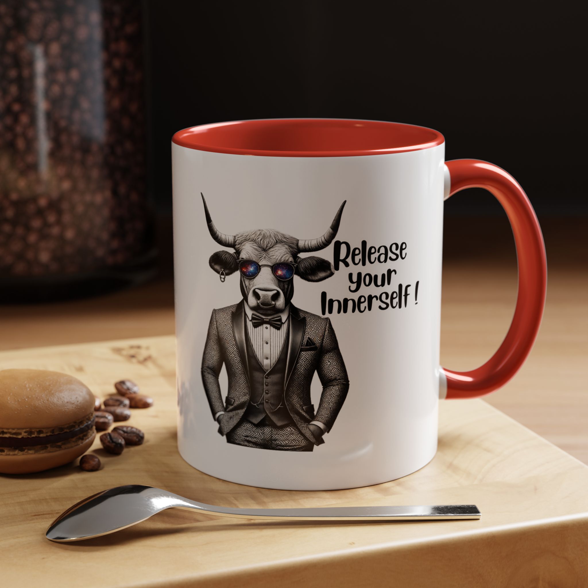 Coffee mug funny motivational gift for her cute cup tea lover cool boho mug office accessory self confidence design bull – Image 15