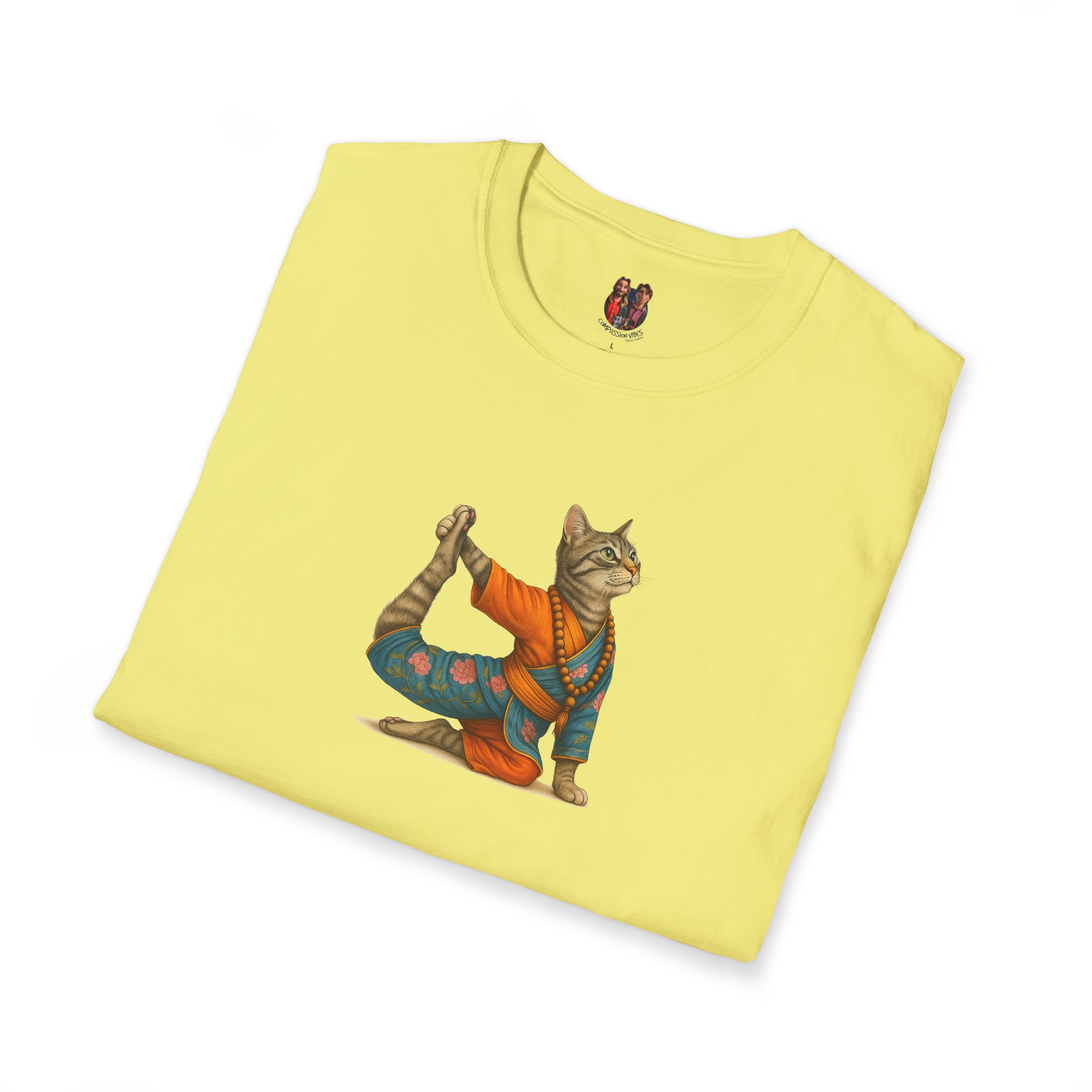 Cat Graphic tee yoga top Kitten meditation vintage tshirt mindfulness clothing funny tshirt - Image 13