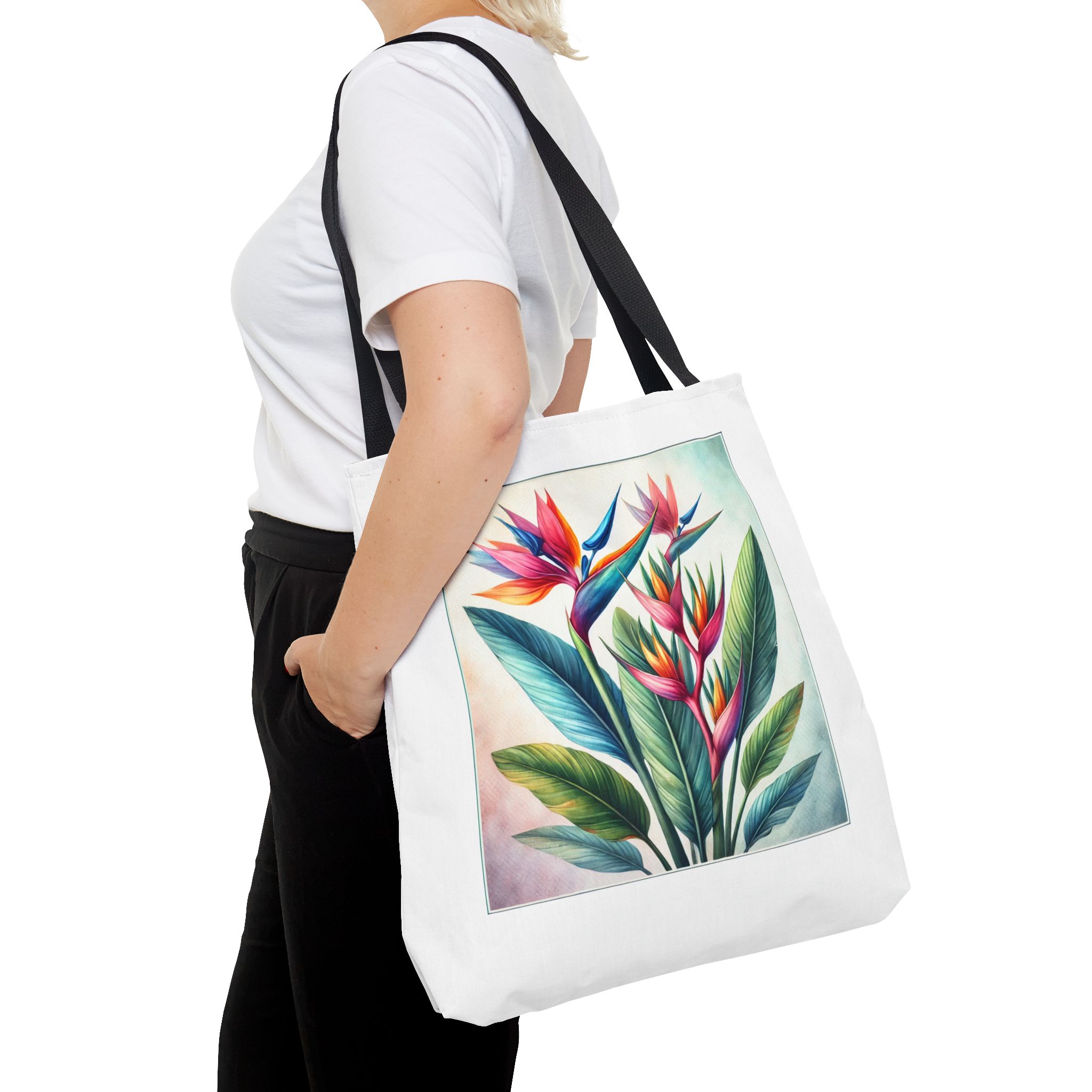 Wildflower canvas tote bag retro cute tote bag nature shoulder bag tropical plants floral purse botanical design - Imagen 6
