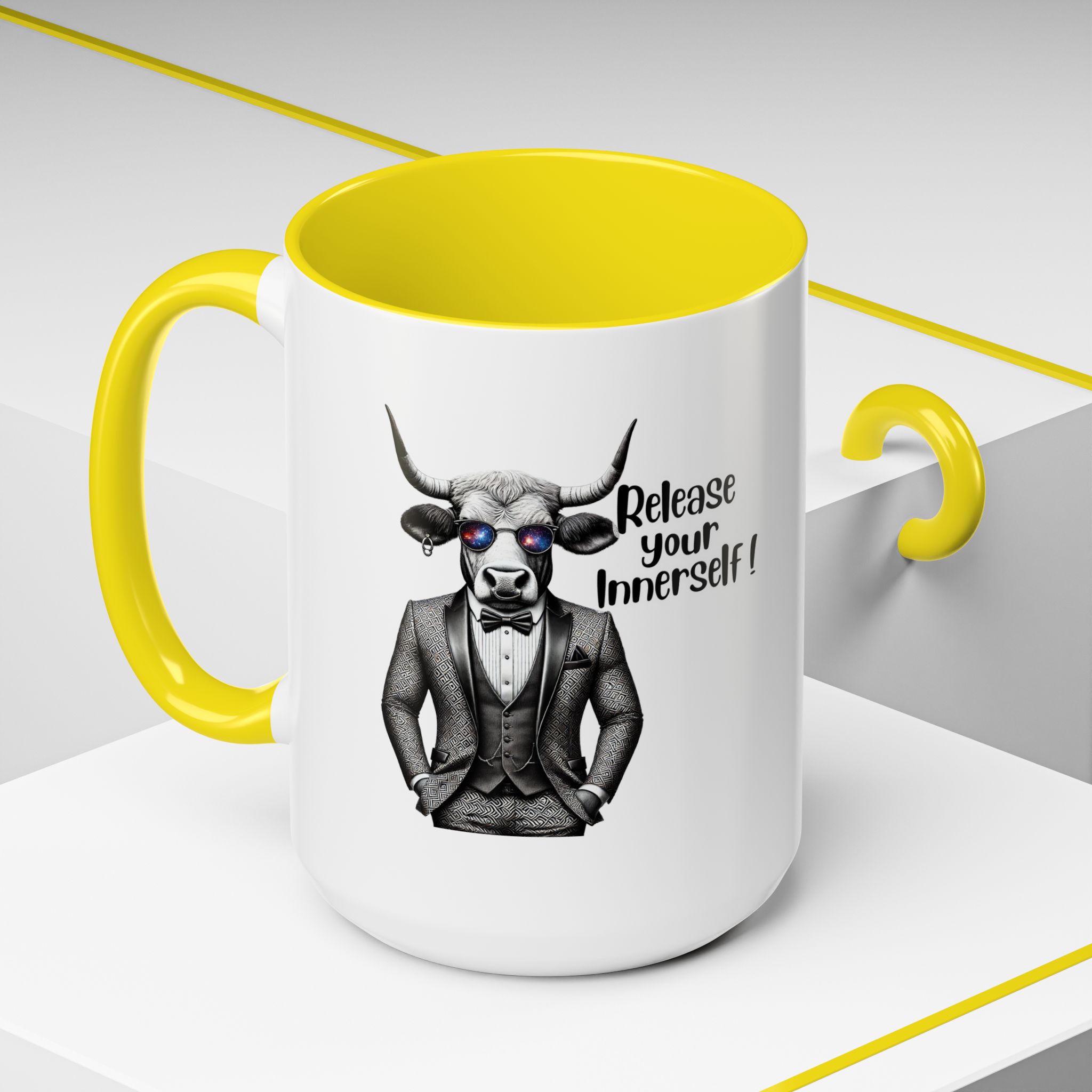 Coffee mug funny motivational gift for her cute cup tea lover cool boho mug office accessory self confidence design bull – Image 64