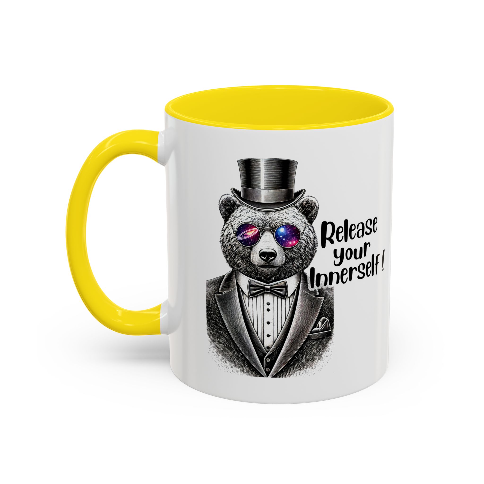 Funny mug boho motivational gift for her cute cup tea lover cool funny mug office accessory self confidence design bear - Image 50