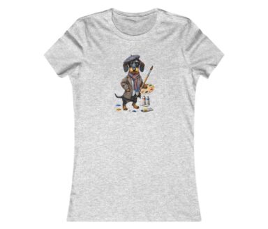 Dachshund in Artist Outfit