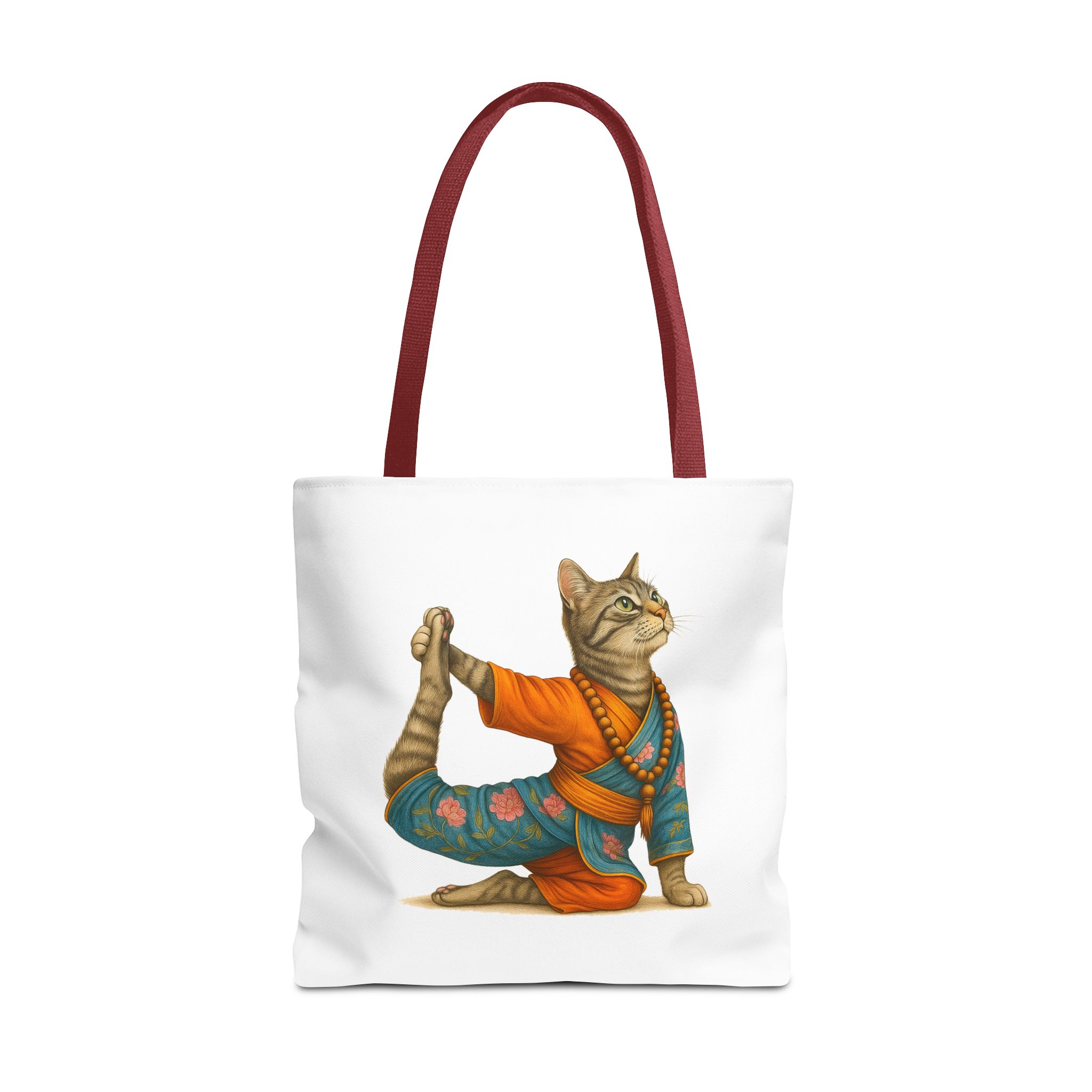 Cat Meditation Tote bag – Boho Cat handbag – Kitty Yoga purse spiritual print - Image 11