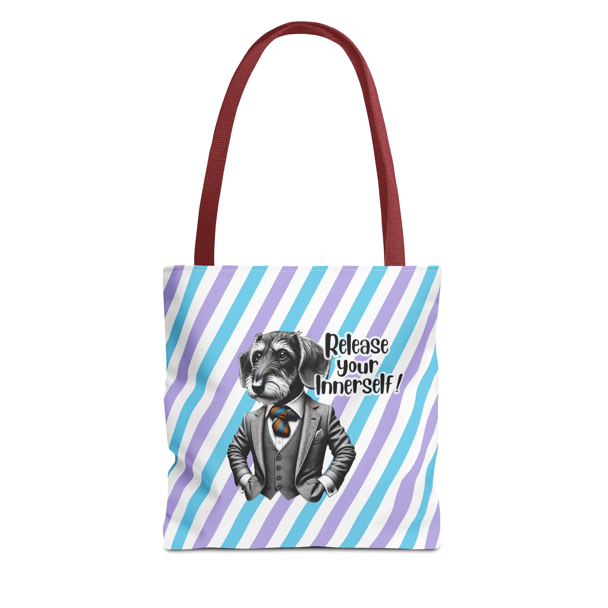 Canvas tote bag Funny tote bag Motivational vintage bag dog design cute tote bag for self confidence shoulder bag – Image 7