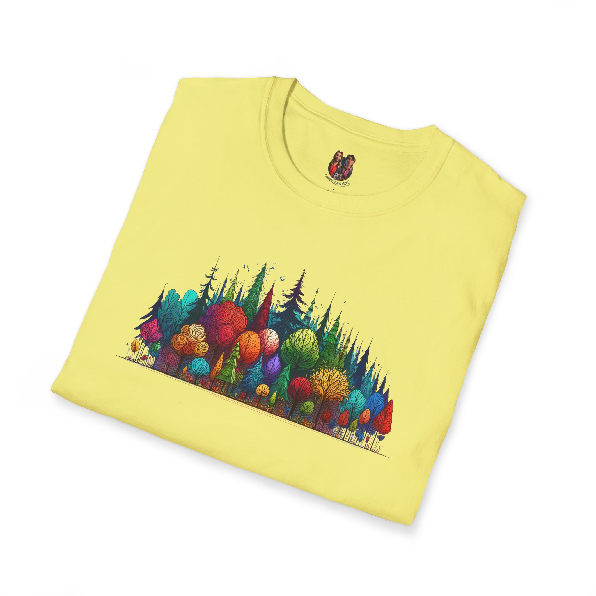 Retro Forest tshirt - Woodland Graphic - Vintage Nature Landscape Shirt - Image 11