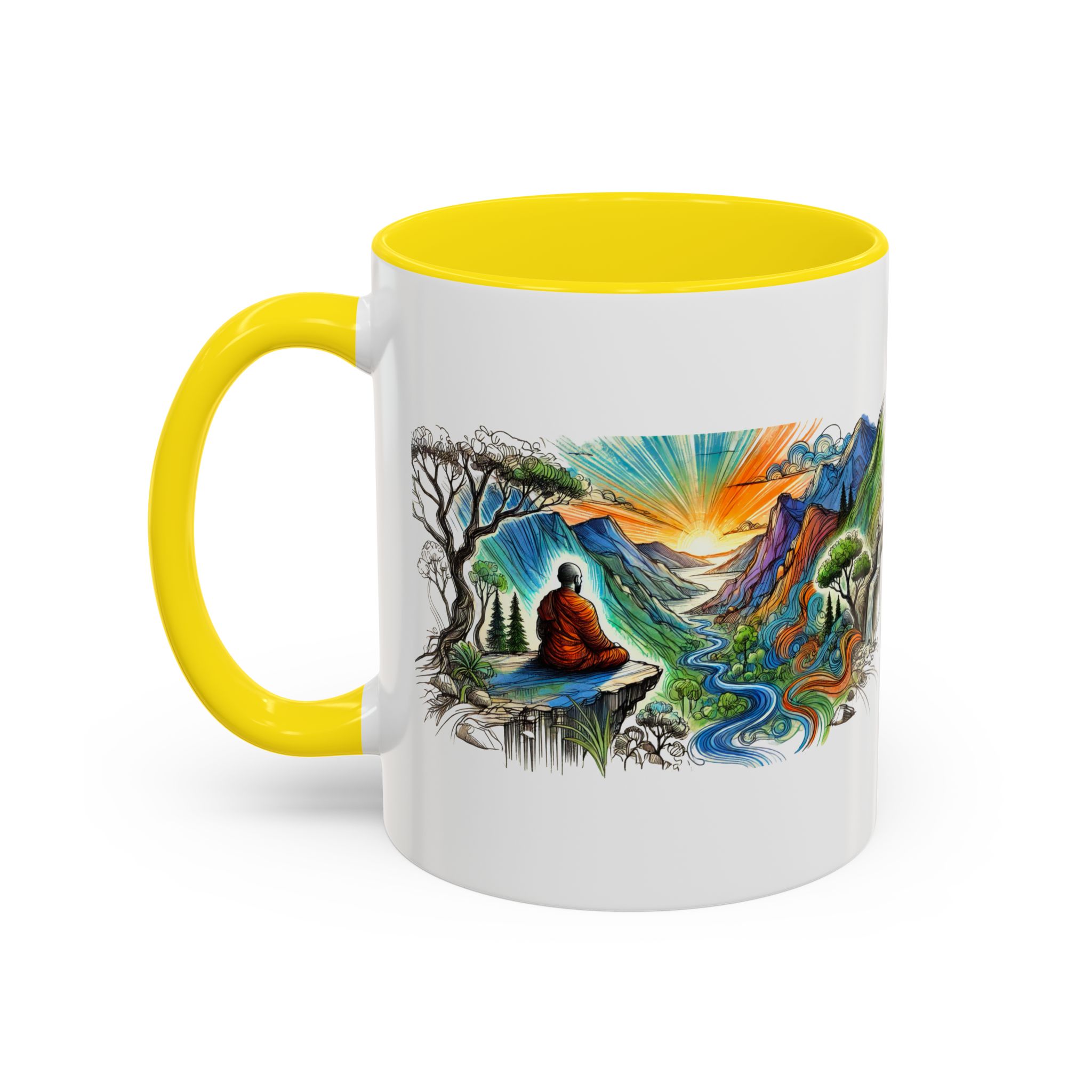 Unique mug Free spirit Tea Cup buddhism accessory Meditation Mug vintage mug yoga gift for her buddha design - Image 2