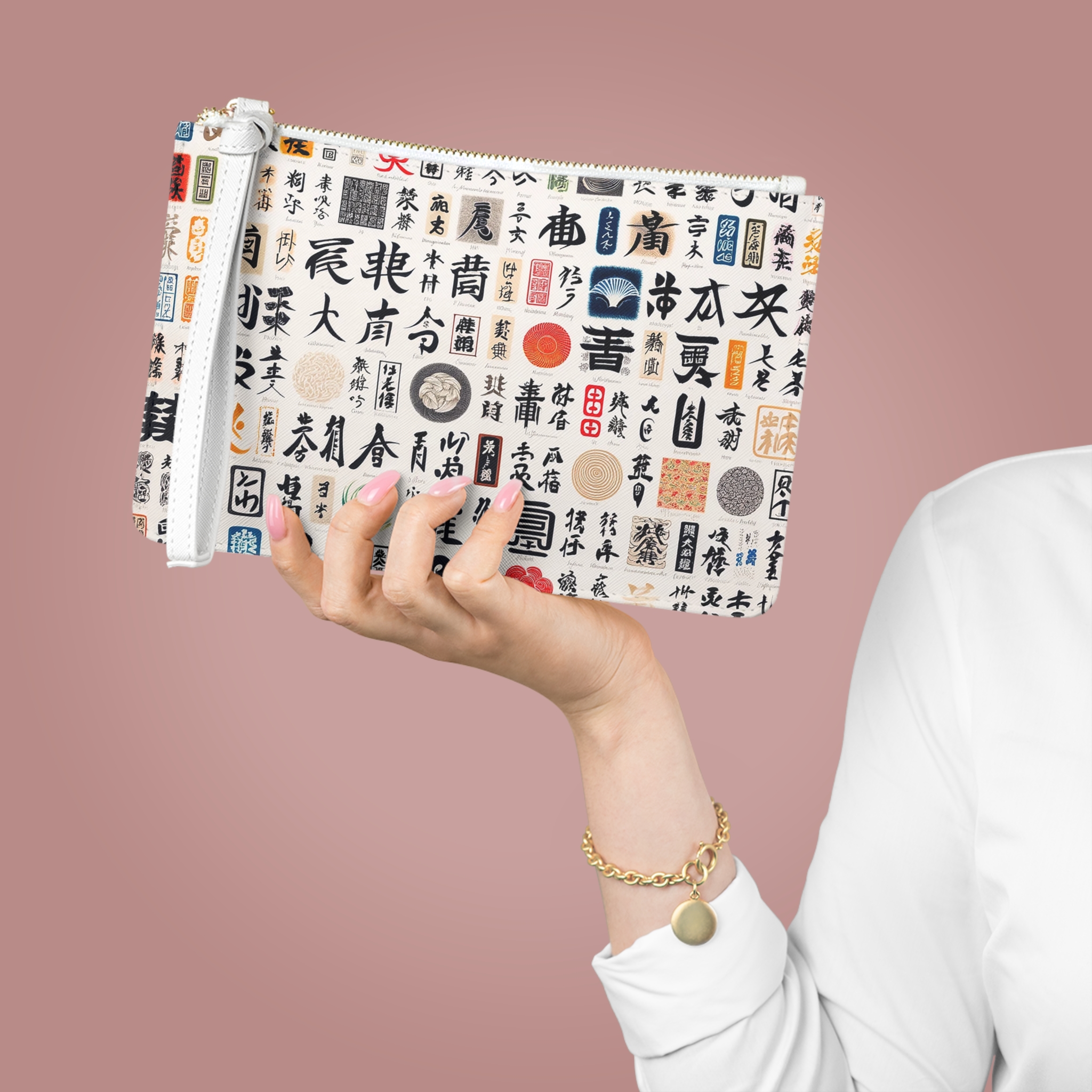 evening bag calligraphy vintage purse japanese design purse traditional purse ecofriendly cotton