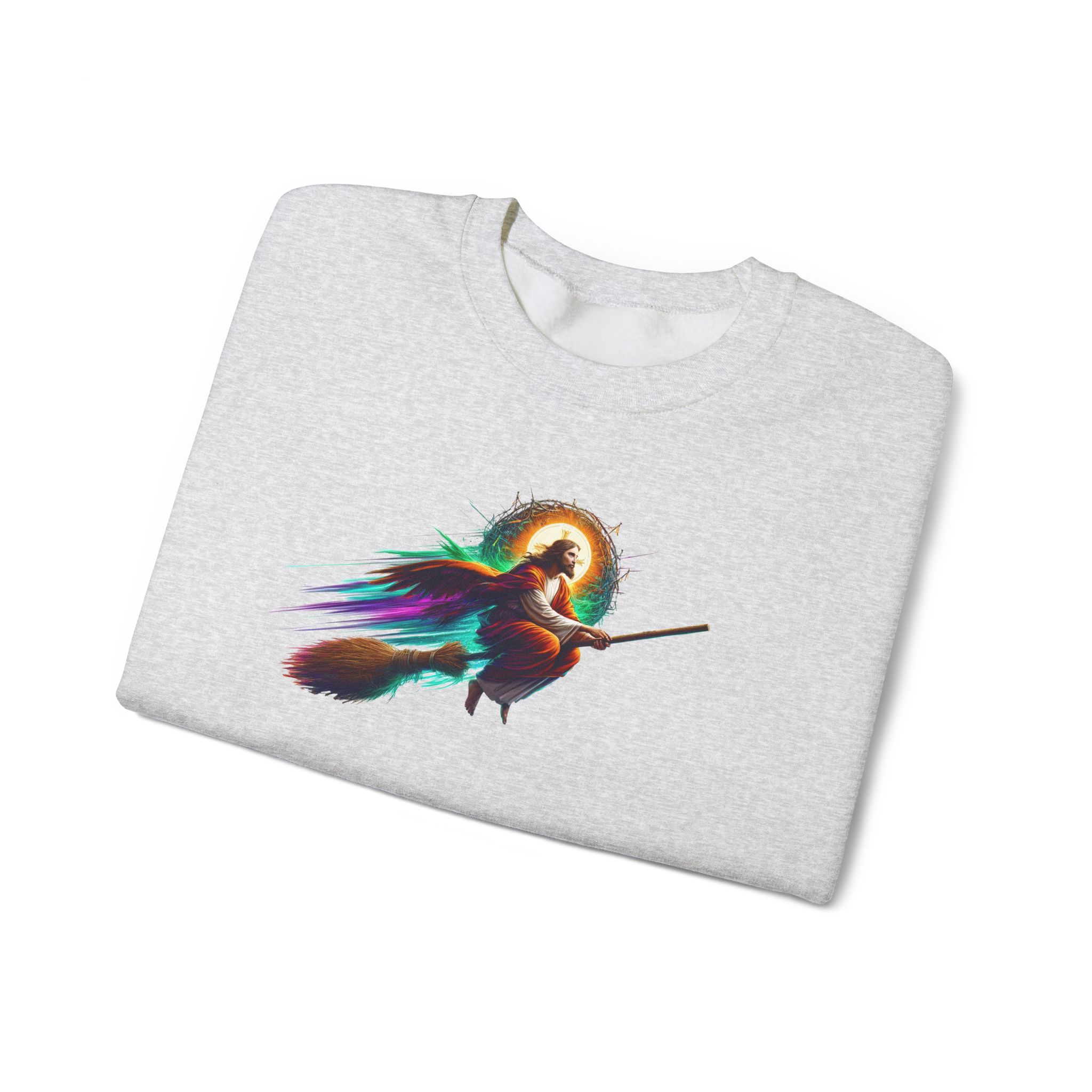 Virgin Mary sweatshirt – Ironic sweater – Sarcastic catholic print gothic funny - Image 6