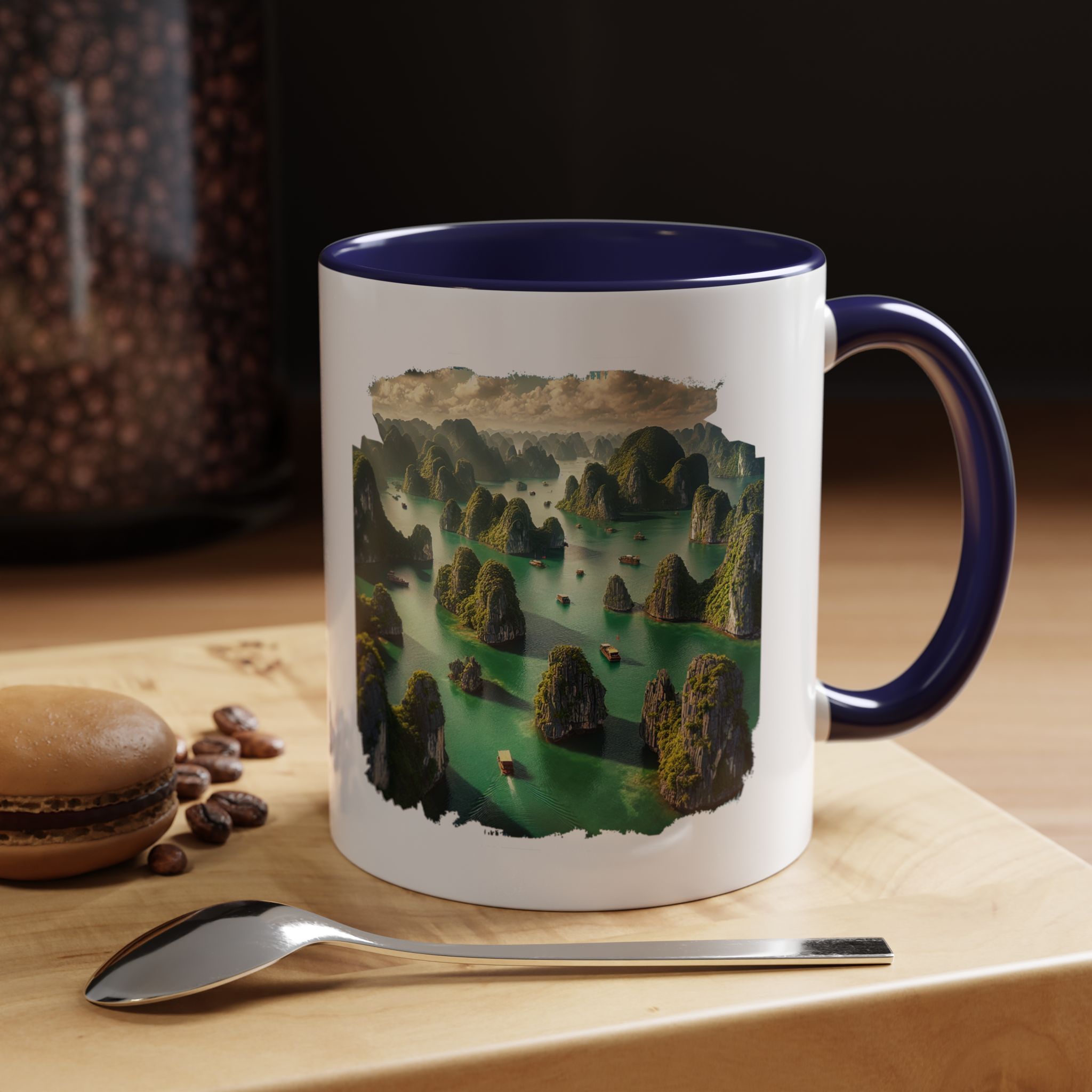Boho mug landscape vietnam boho office mug ha long bay print nature cool gift coffee lover tea accessory unique cup – Image 11