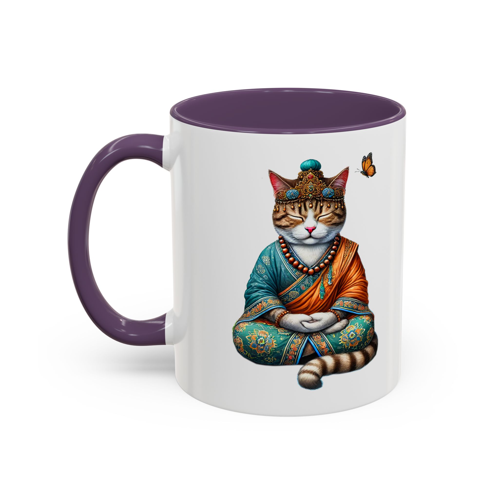 Coffee Mug meditation unique Mug cat lover tea cup yoga gift for her mindfulness accessory pet design – Image 46