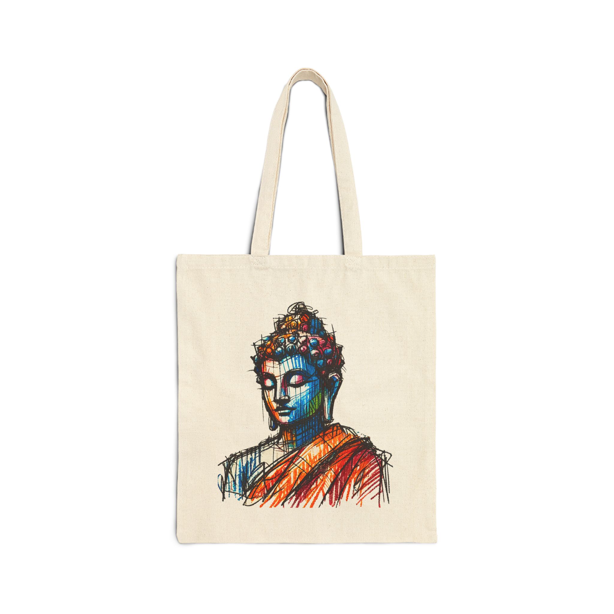 Yoga Canvas tote bag Mindfulness vintage shoulder bag buddha cute tote bag meditation be the change design ghandi
