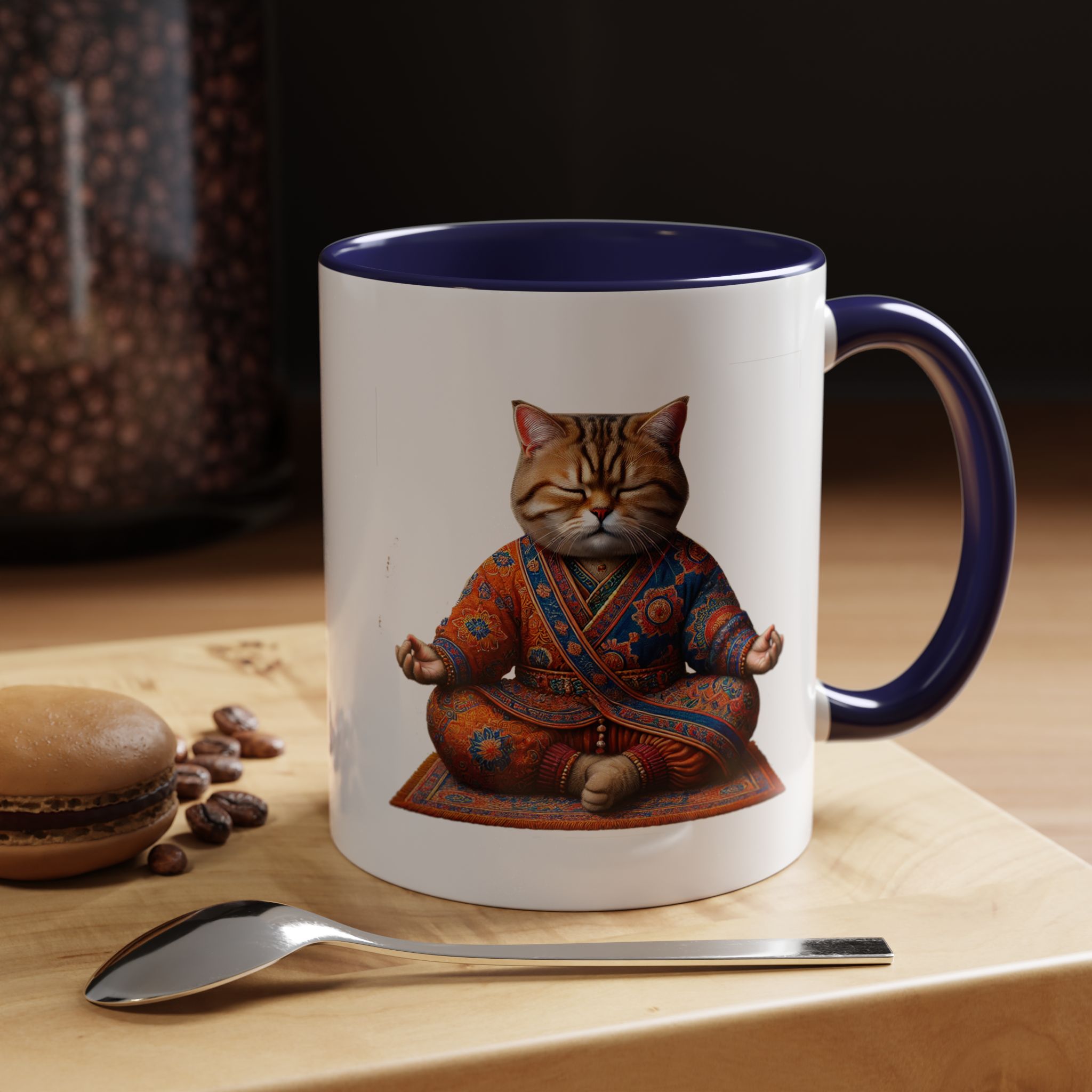 Office Mug cat lover yoga gift for mom Tea cup coffee Mug meditation accessory mindfulness pet design - Image 11