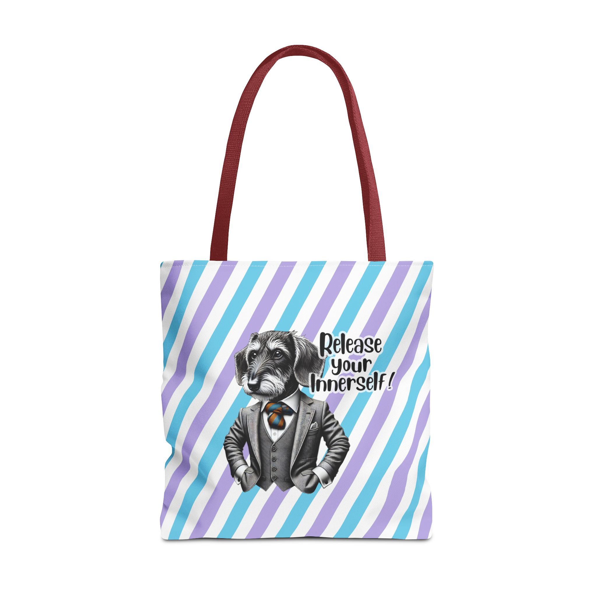 Canvas tote bag Funny tote bag Motivational vintage bag dog design cute tote bag for self confidence shoulder bag – Image 11