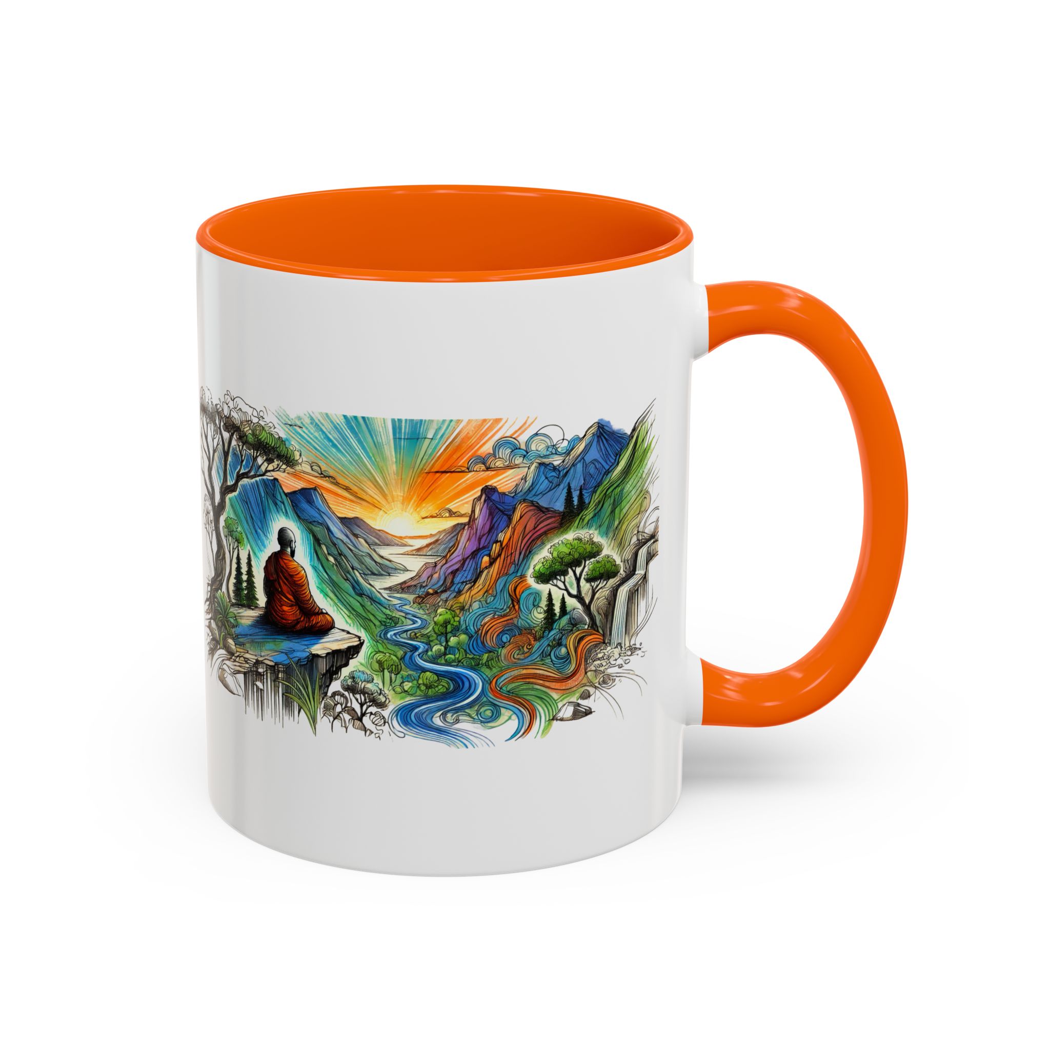 Unique mug Free spirit Tea Cup buddhism accessory Meditation Mug vintage mug yoga gift for her buddha design - Image 45