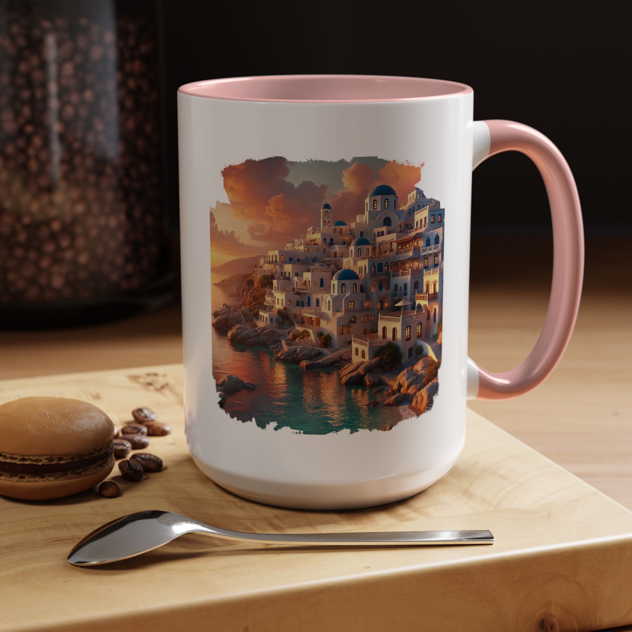 Office mug landscape Santorini caldera office mug nature print greece boho gift coffee cup tea accessory unique - Image 31