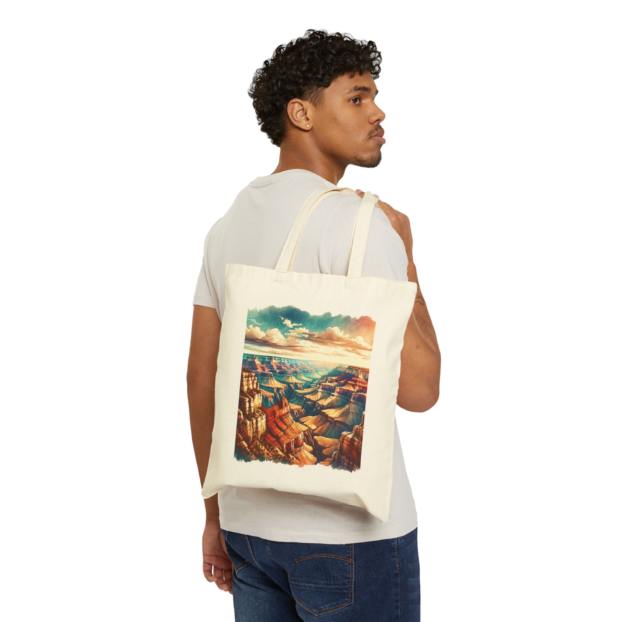 Grand Canyon tote bag landscape canvas tote bag nature canvas tote bag comfortable cute tote bag cool print ethical handbag - Image 2