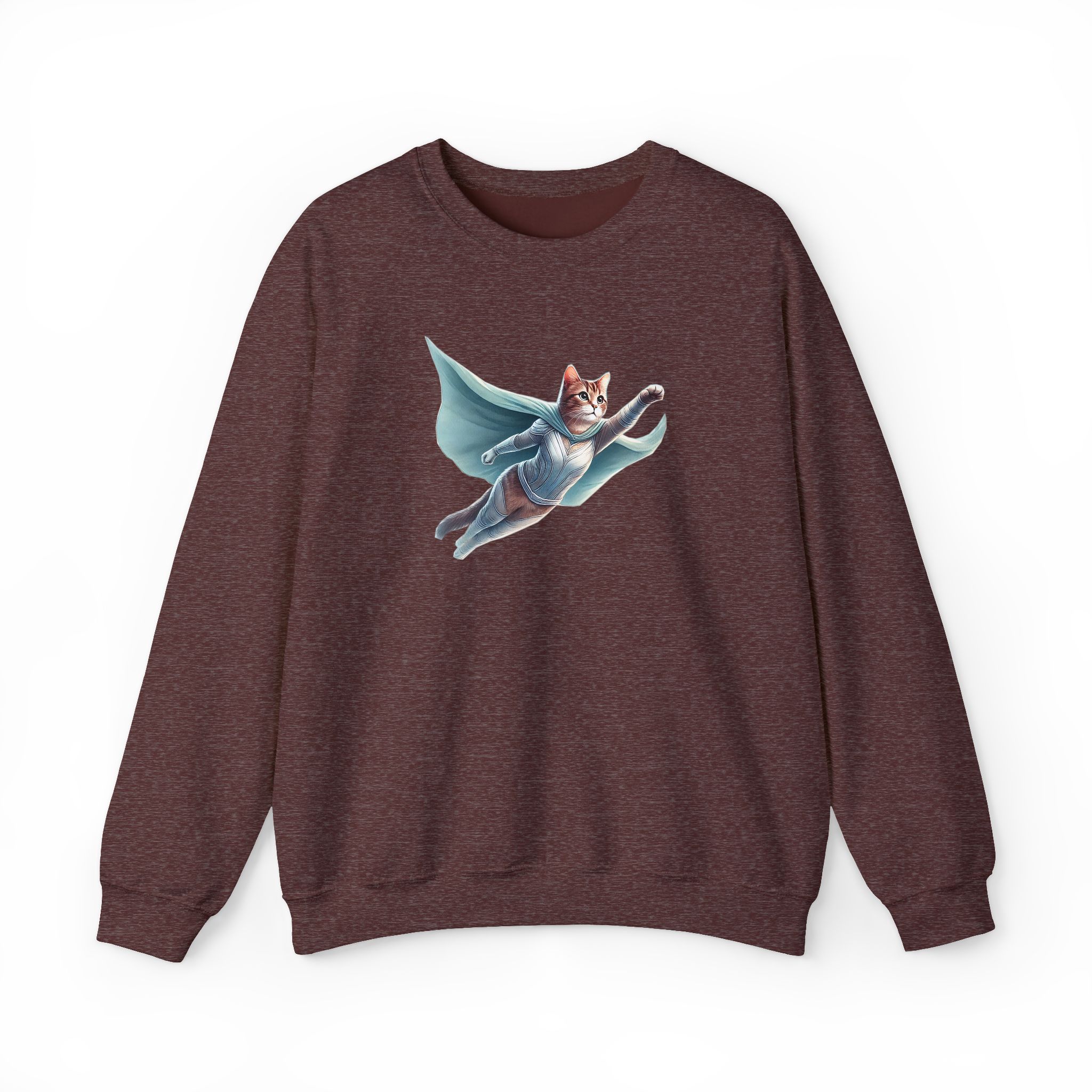 Superhero Cat sweatshirt – Cat Hero – Fantasy Cat sweatshirt hero print - Image 6