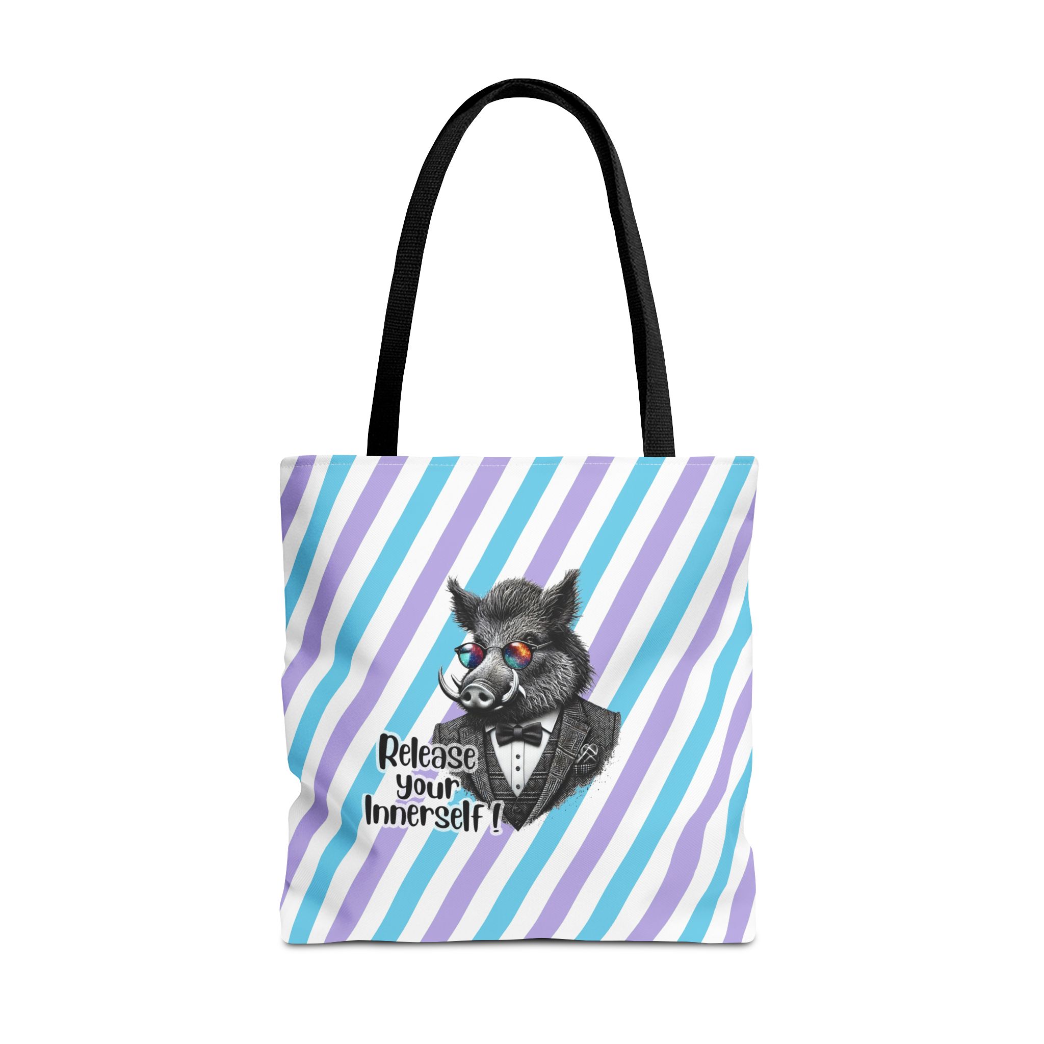 Canvas tote bag Motivational shoulder bag boar cute tote bag funny shoulder bag self confidence cool vintage bag – Image 5