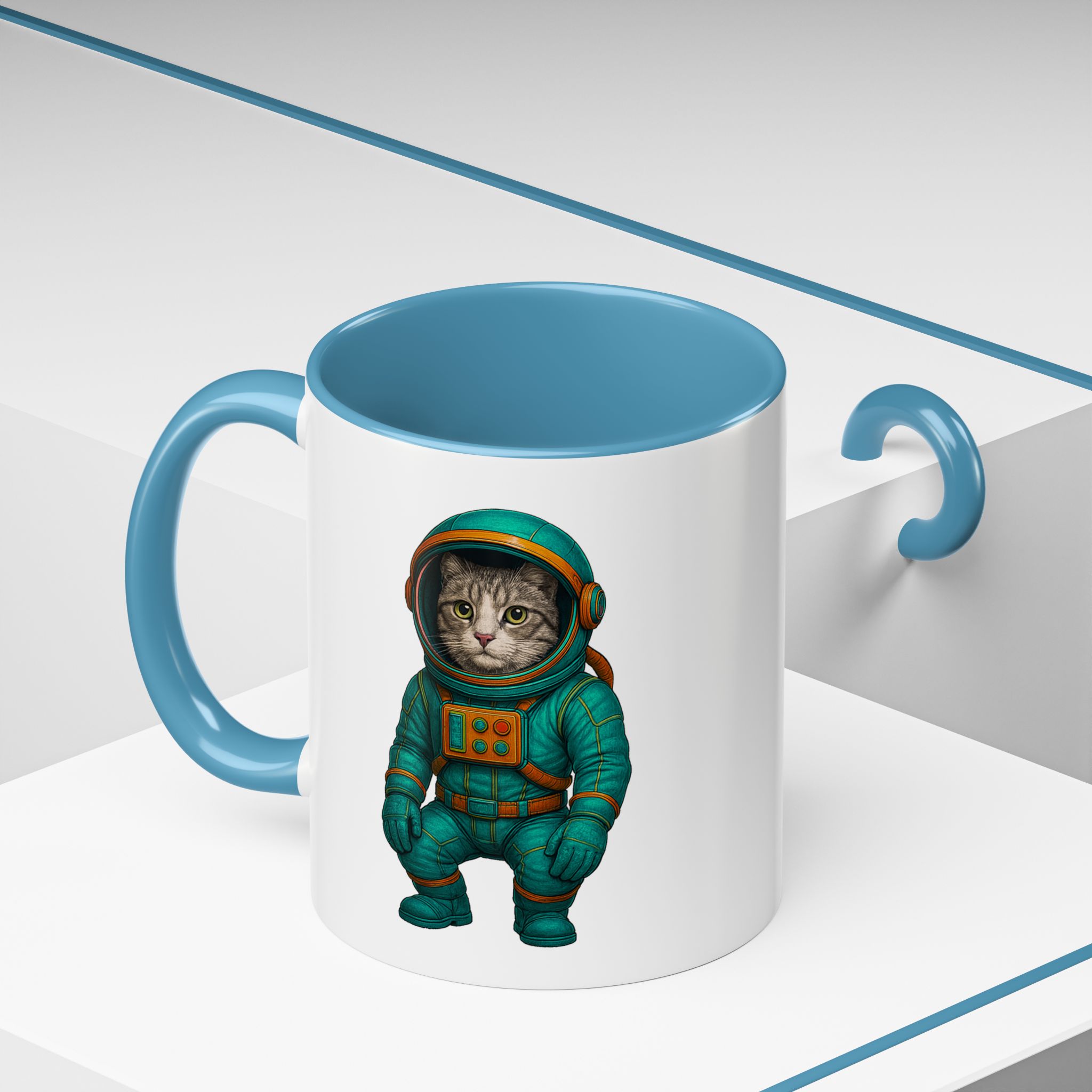 Coffee Mug funny Cat lover boho Mug Cat astronaut tea cup pet unique accessory kitten gift for her - Imagen 4
