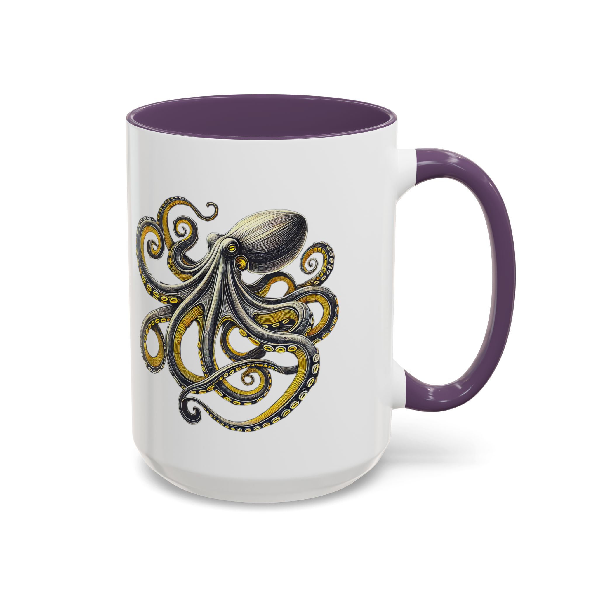 Coffee mug octopus calligraphy gift for her tea cup japan lover unique mug office accessory boho design – Image 57