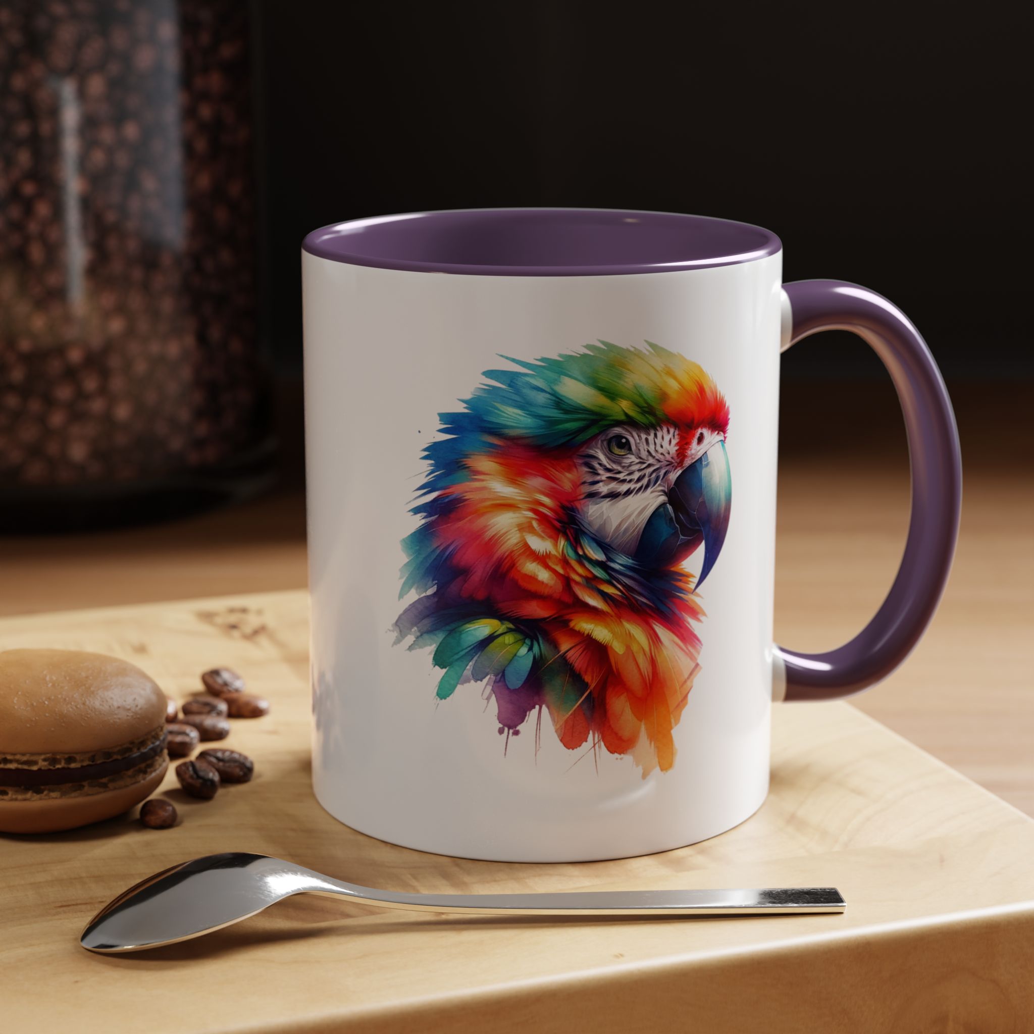 Parrot Mug vivid colors bird lover Cup parrot print cool print nature lover accessory stylish print - Imagen 47