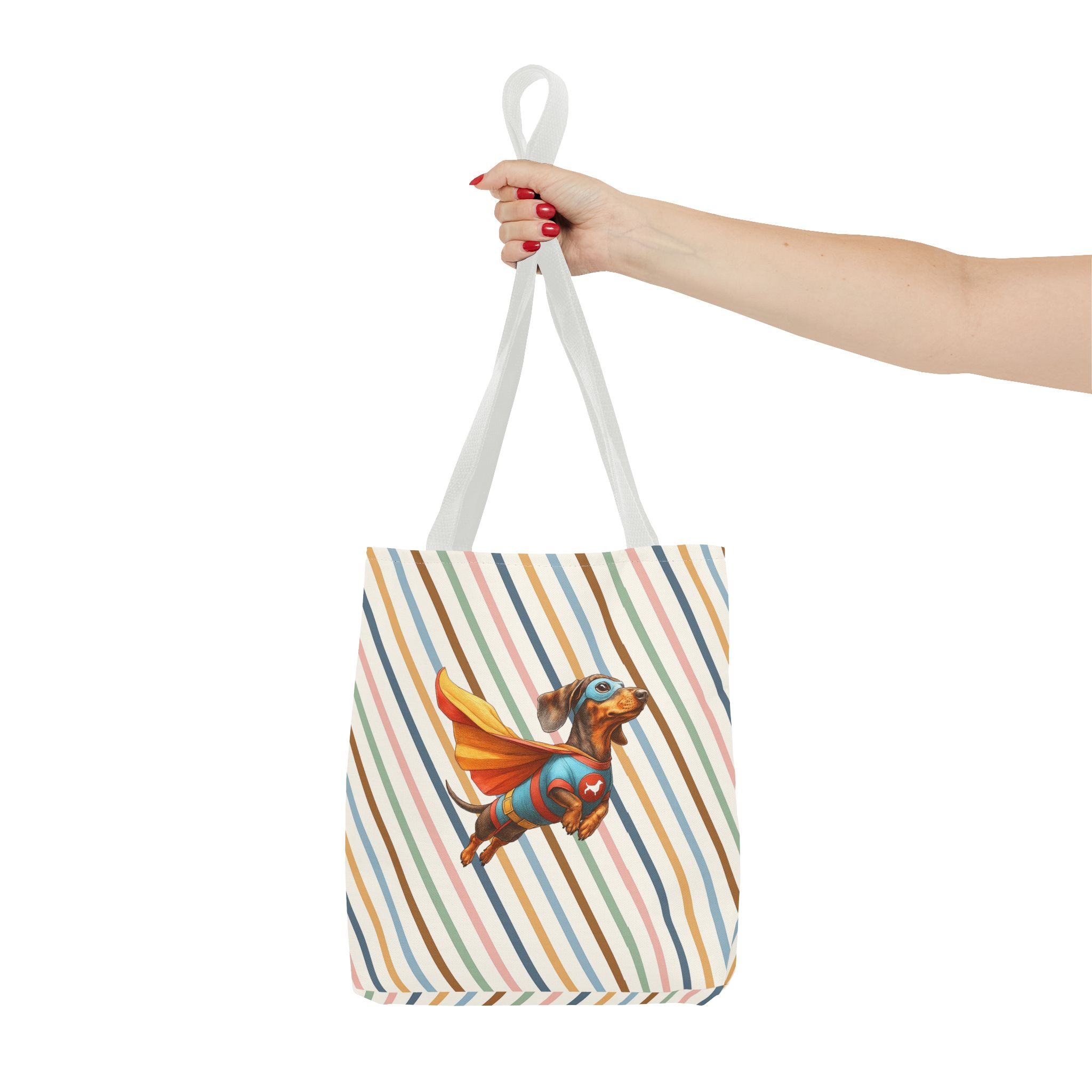 Funny canva tote bag Superhero cute tote bag dachshund super hero shoulder bag fantasy gift dog purse - Image 14
