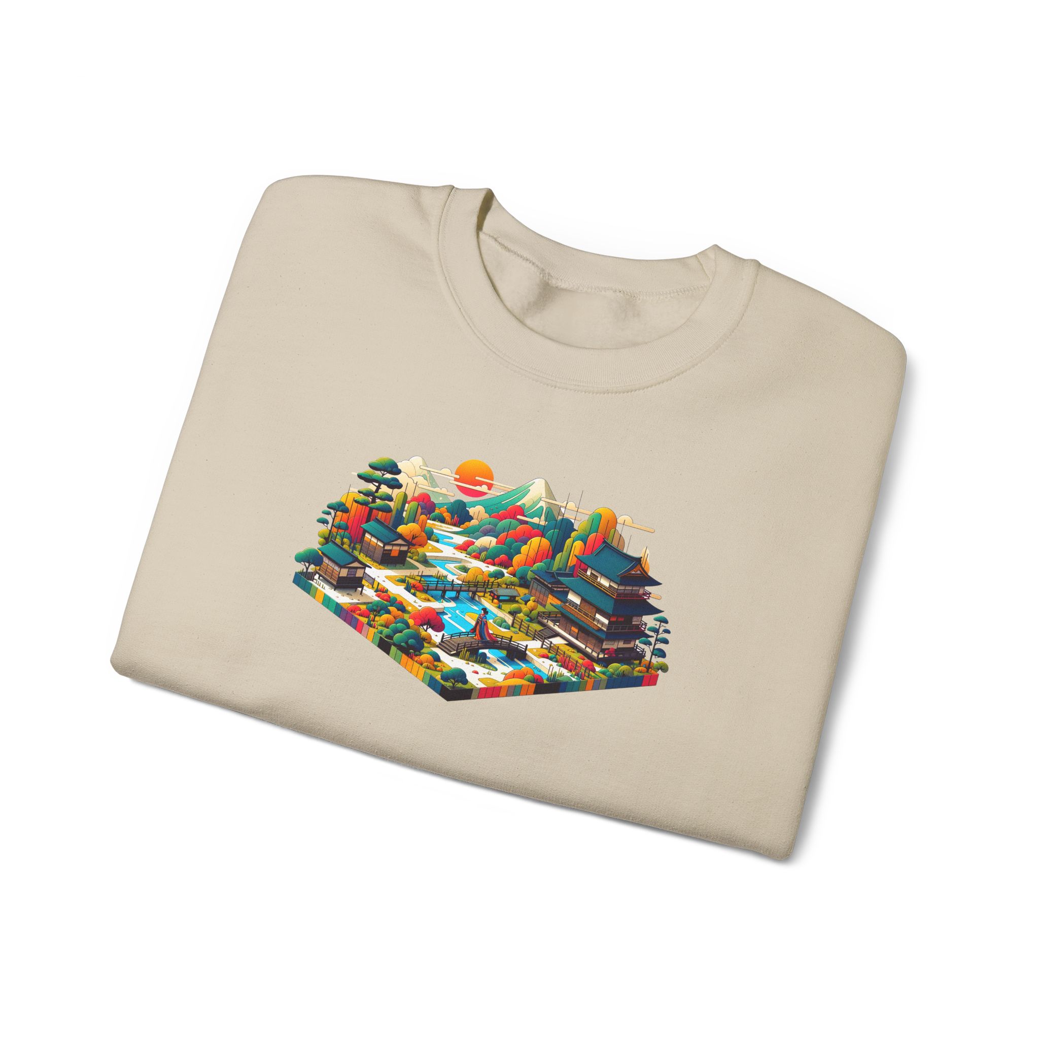 Japanese sweatshirt – asian sweatshirt – Retro Japan sweatshirt boho print - Image 11