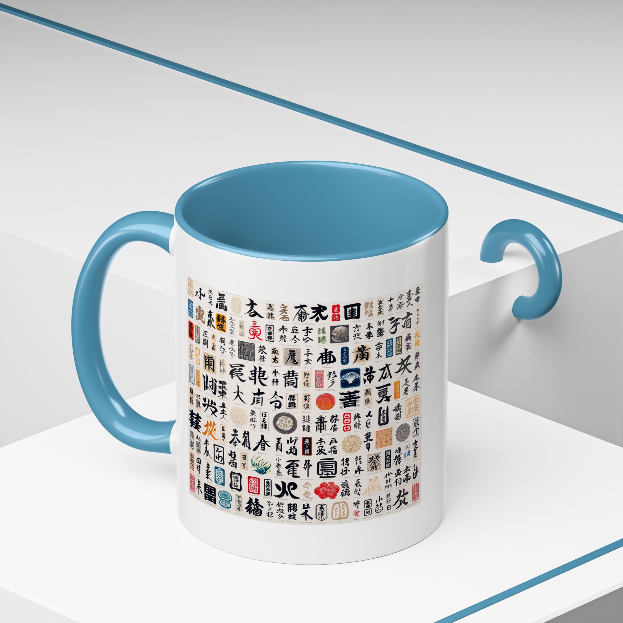 Coffee Mug calligraphy Japan Cup tea lover gift for her cute mug office accessory japan design - Imagen 36