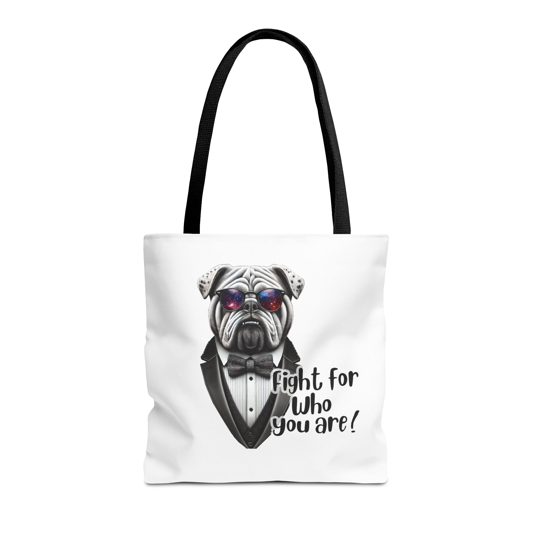 Canvas tote bag Vintage bag Motivational cute tote bag Bull dog design funny tote bag for self confidence shoulder bag – Image 3