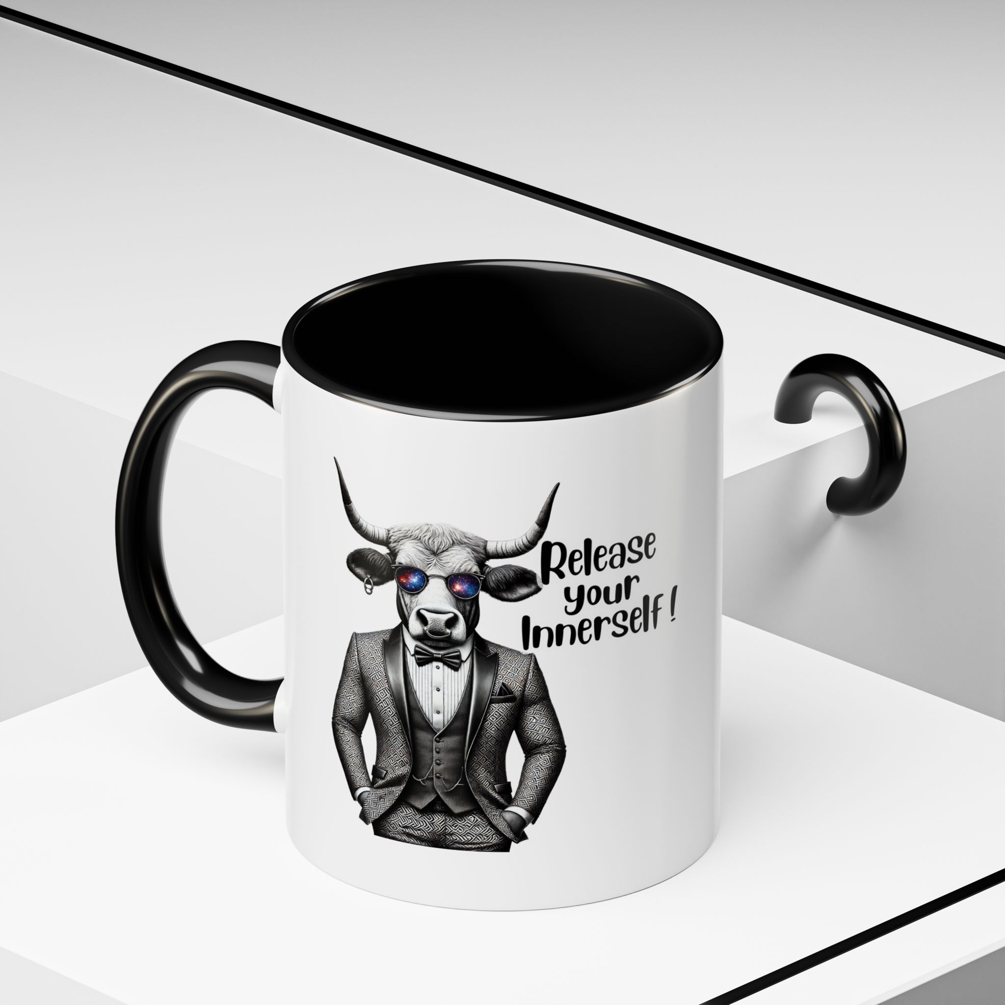 Coffee mug funny motivational gift for her cute cup tea lover cool boho mug office accessory self confidence design bull – Image 4