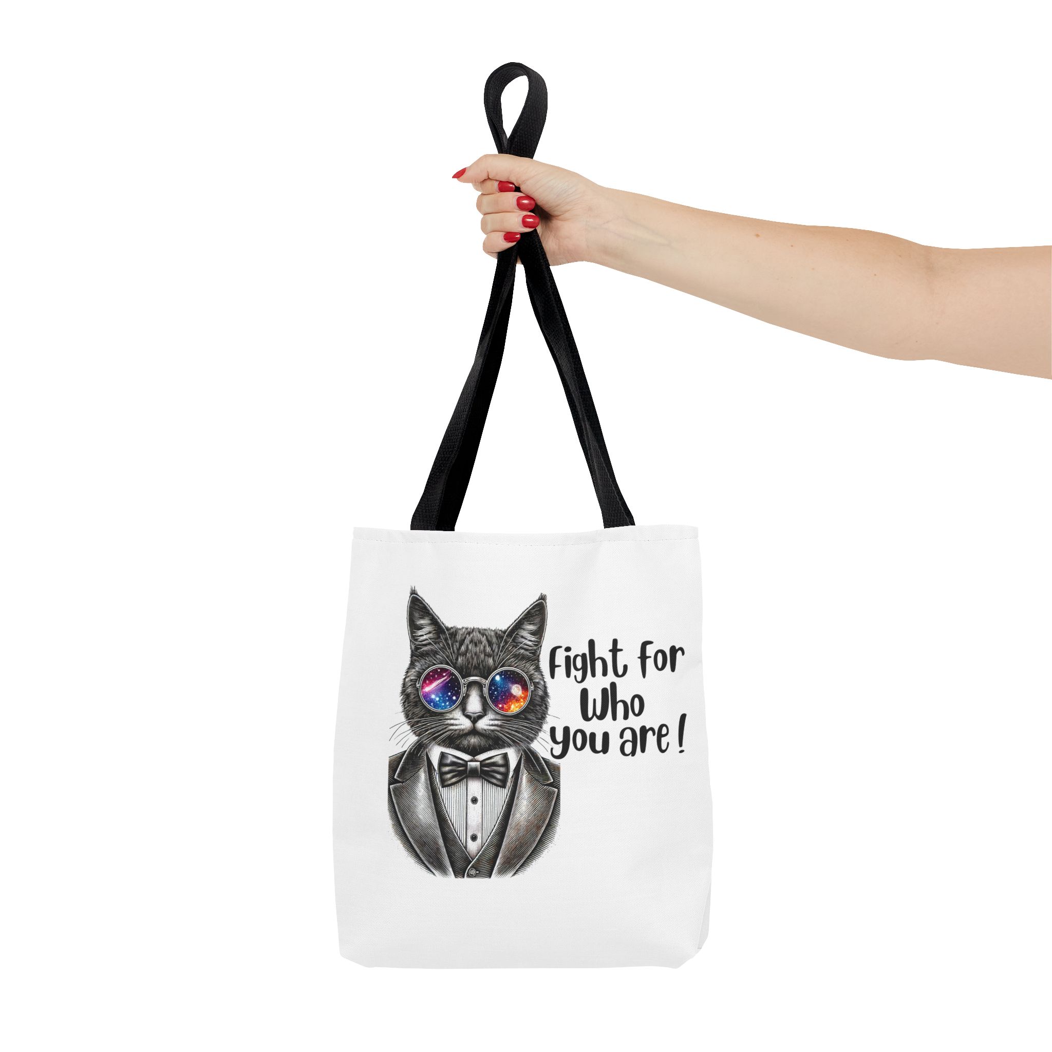 Motivation Tote bag – Cat tote bag – Boho Cat purse motivation print - Image 2