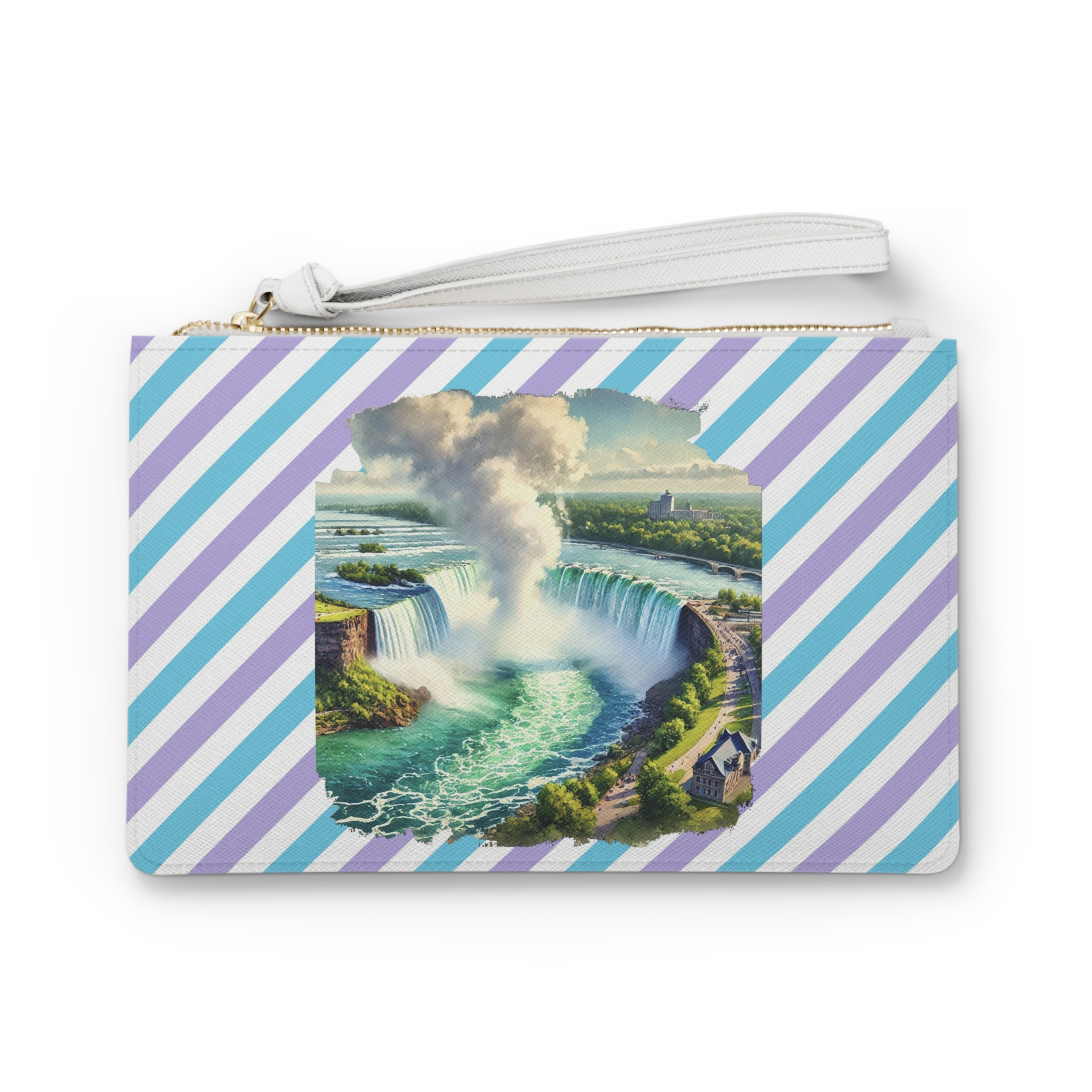 Clutch bag Landscape niagara Bag vintage clothing gift nature purse unique Handbag – Image 2