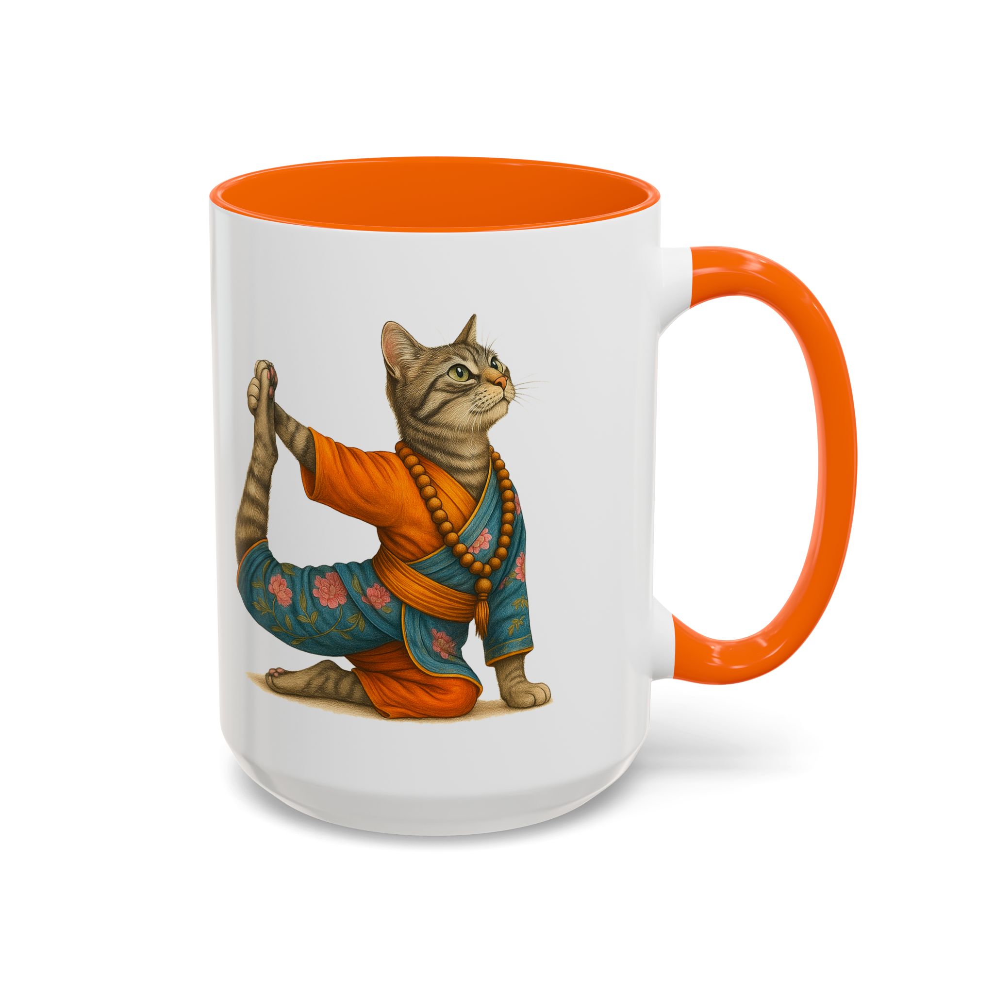 Tea mug Cat lover coffee cup cool gift for her office Mug yoga accessory kitten meditation pet mindfulness print - Image 53