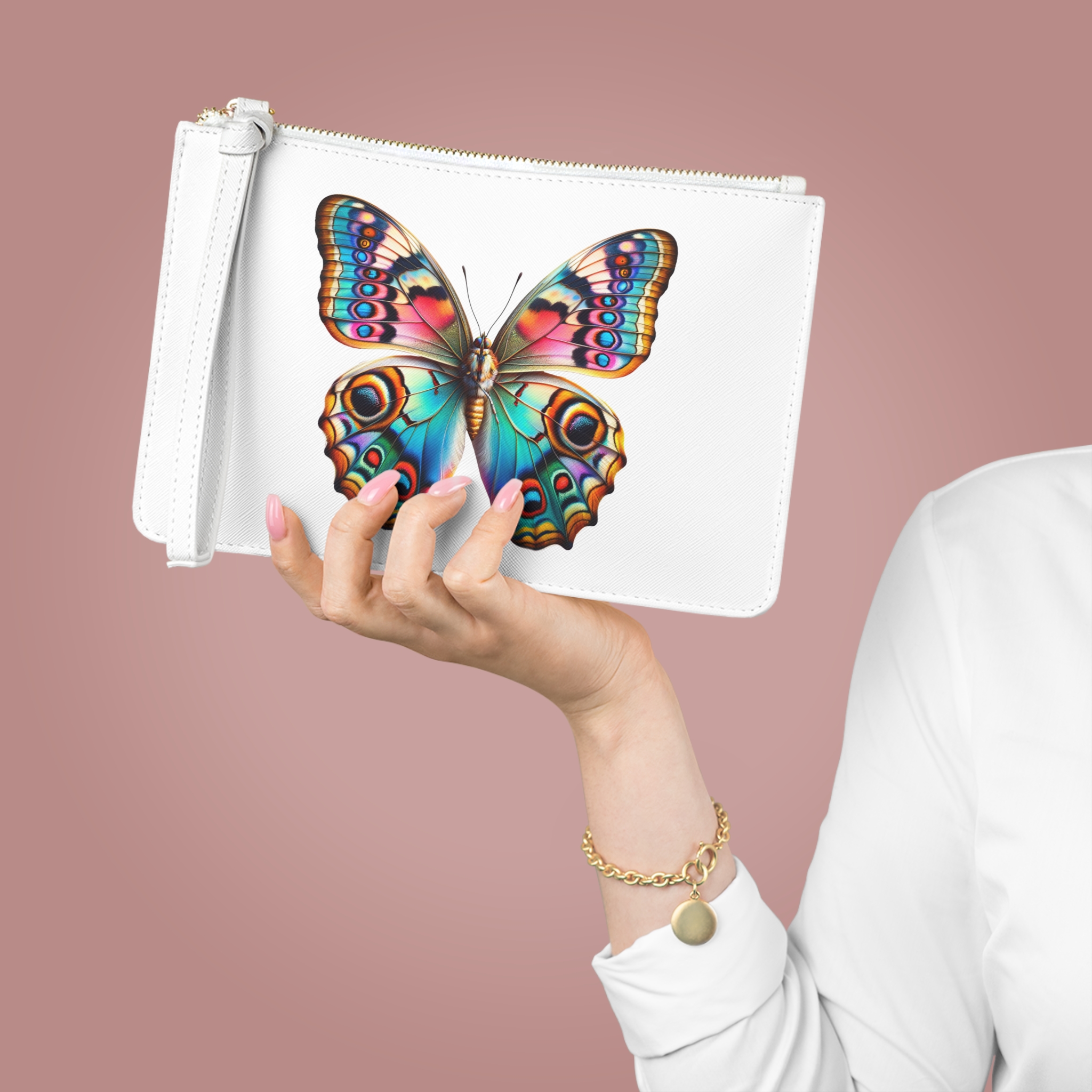 Butterfly Clutch bag nature evening bag cool purse gift for her nature butterfly premium purse