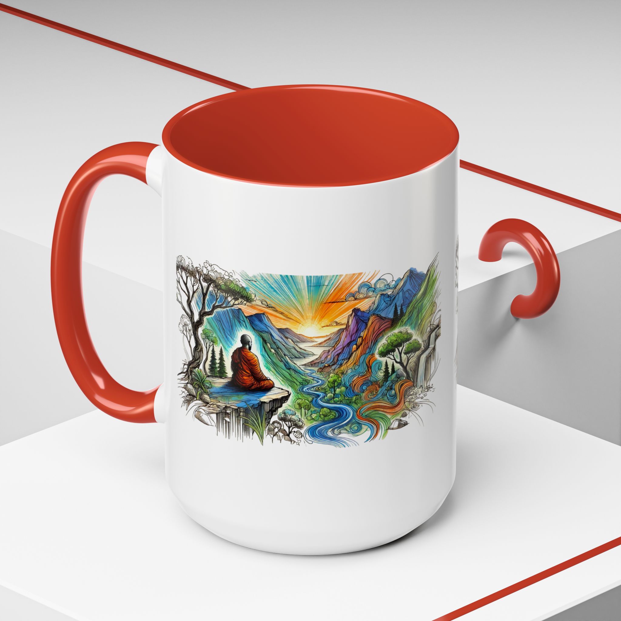 Unique mug Free spirit Tea Cup buddhism accessory Meditation Mug vintage mug yoga gift for her buddha design - Image 36