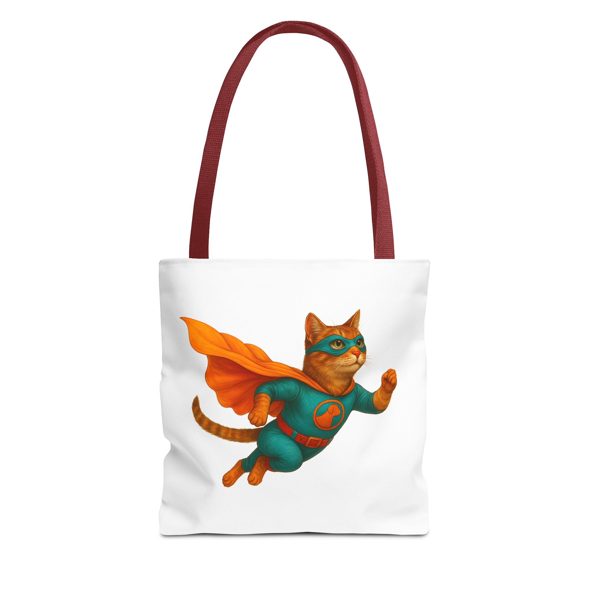 superhero tote bag cat canvas tote bag funny handbag fantasy purse kitten lover cool cat shoulder bag – Image 7