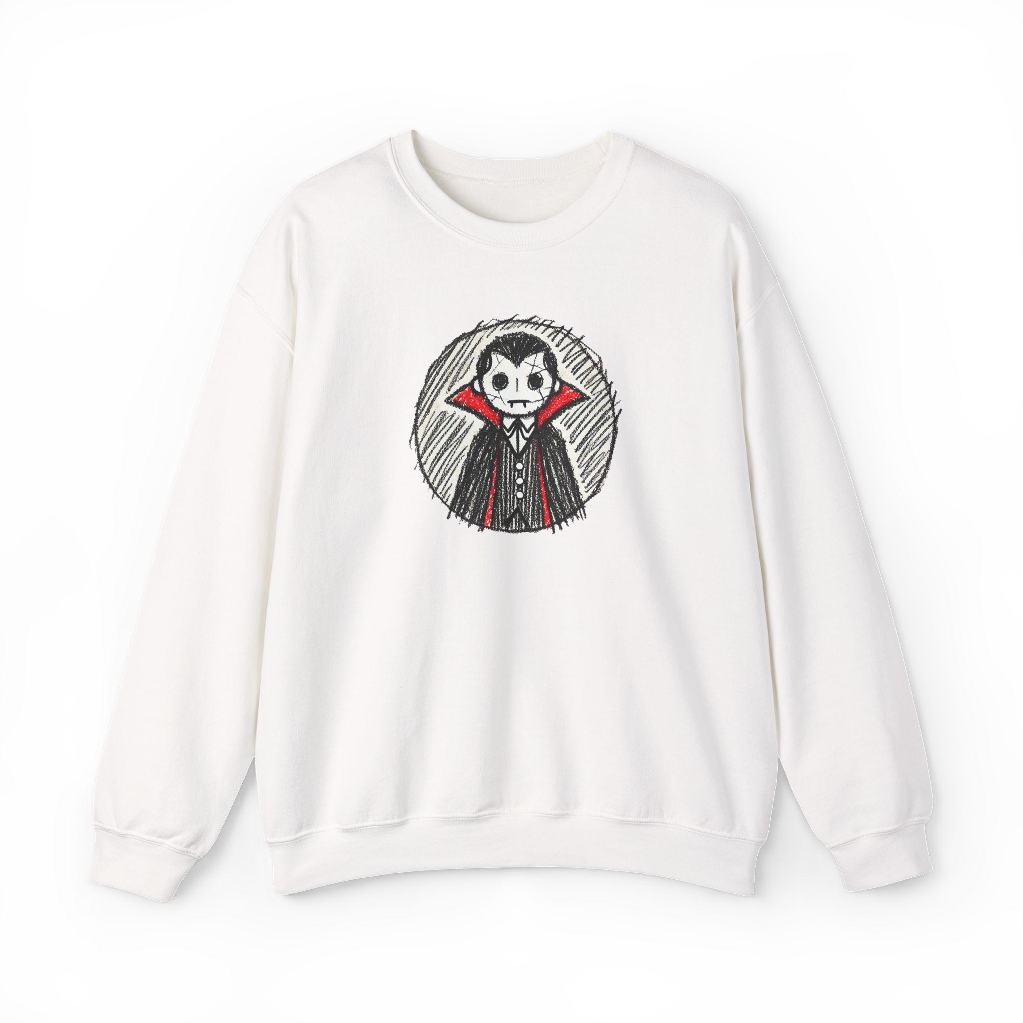 Dracula sweatshirt – Vampire sweatshirt – Gothic sweater vampire print - Image 4