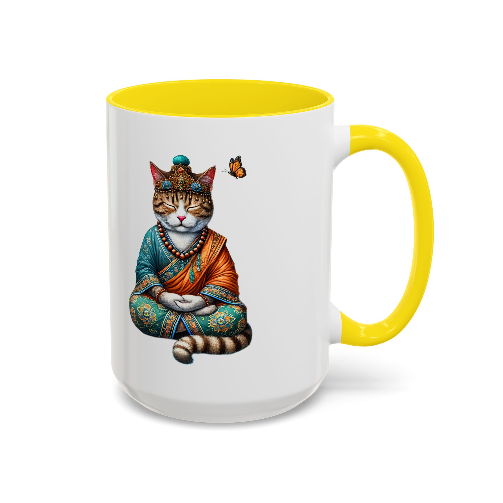 Coffee Mug meditation unique Mug cat lover tea cup yoga gift for her mindfulness accessory pet design – Image 61