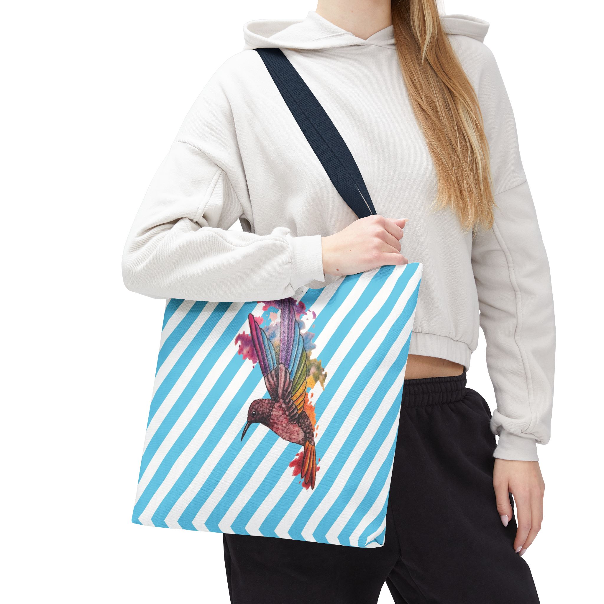 Canvas tote bag Surrealist shoulder bag hummingbird Unique Fantasy cute tote bag by Real Artist for Creative Souls - Image 28